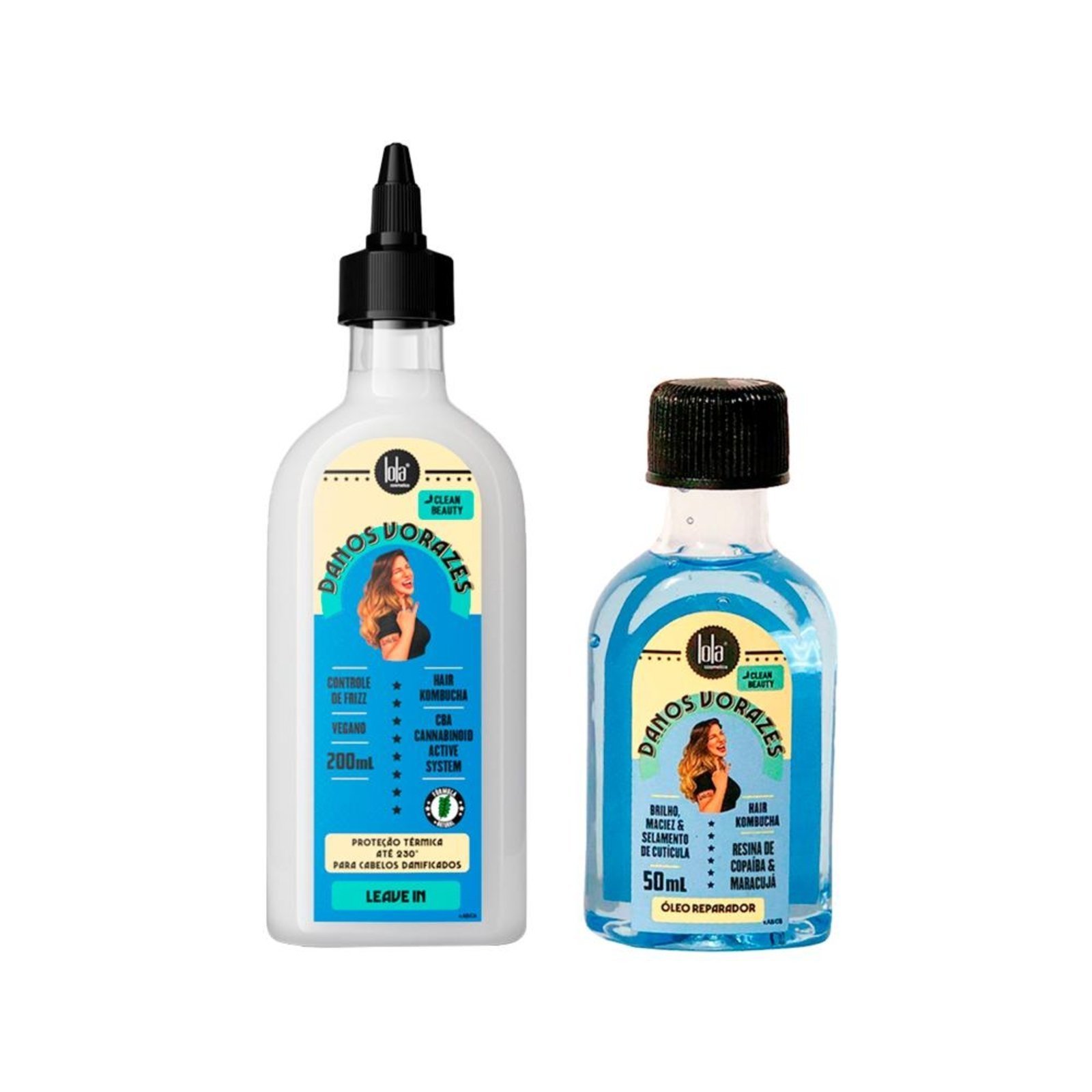 Vista 2 Kit Lola From Rio Danos Vorazes - Óleo 50ml + Leave-In 200ml incolor Lola From Rio incolor
