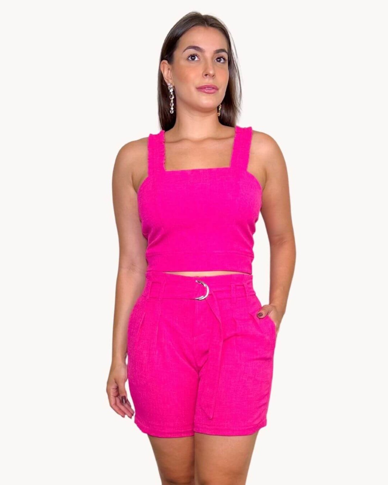 Conjunto de Linho Pink