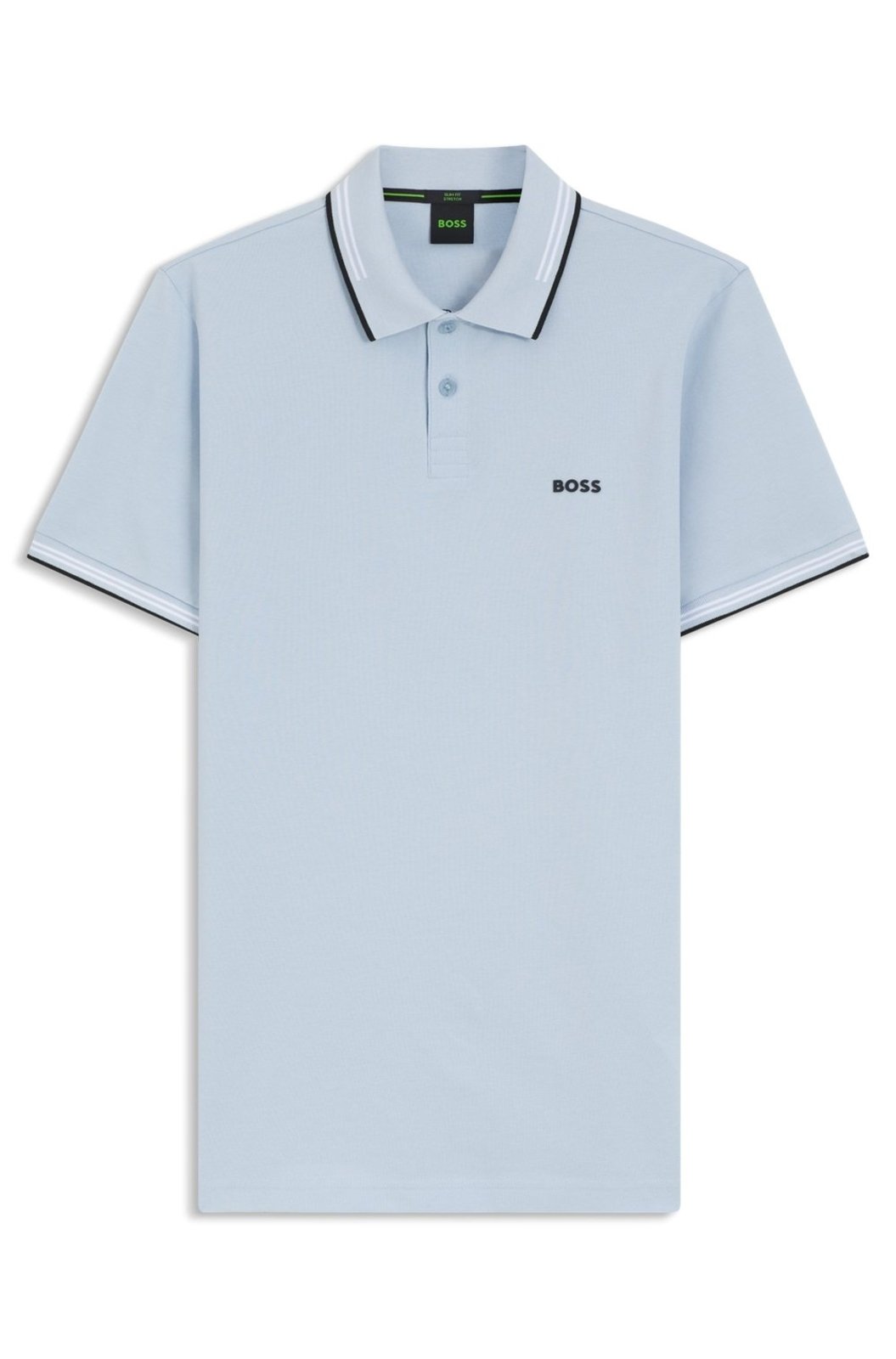 Polo De Ajuste Slim Em Algodão Elástico