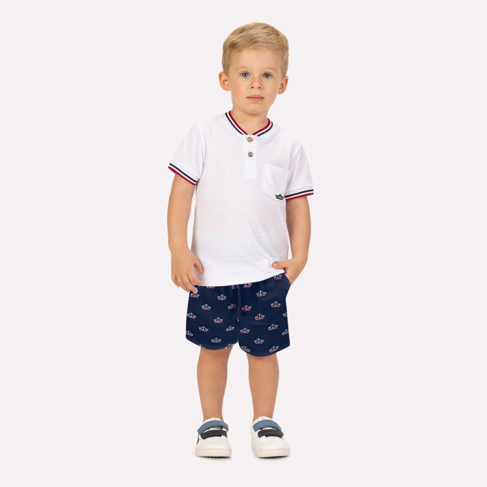 Infantil - Conjunto Menino Barquinhos Milon