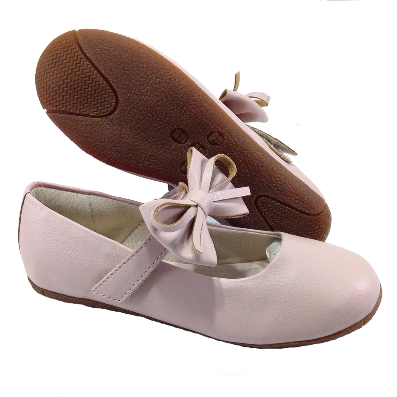 Vista 3 Infantil - Sapatilha Menina Fechamento Fácil Laço Removível Sapato Boneca Kimey Rosa branco rosa Kimey branco rosa