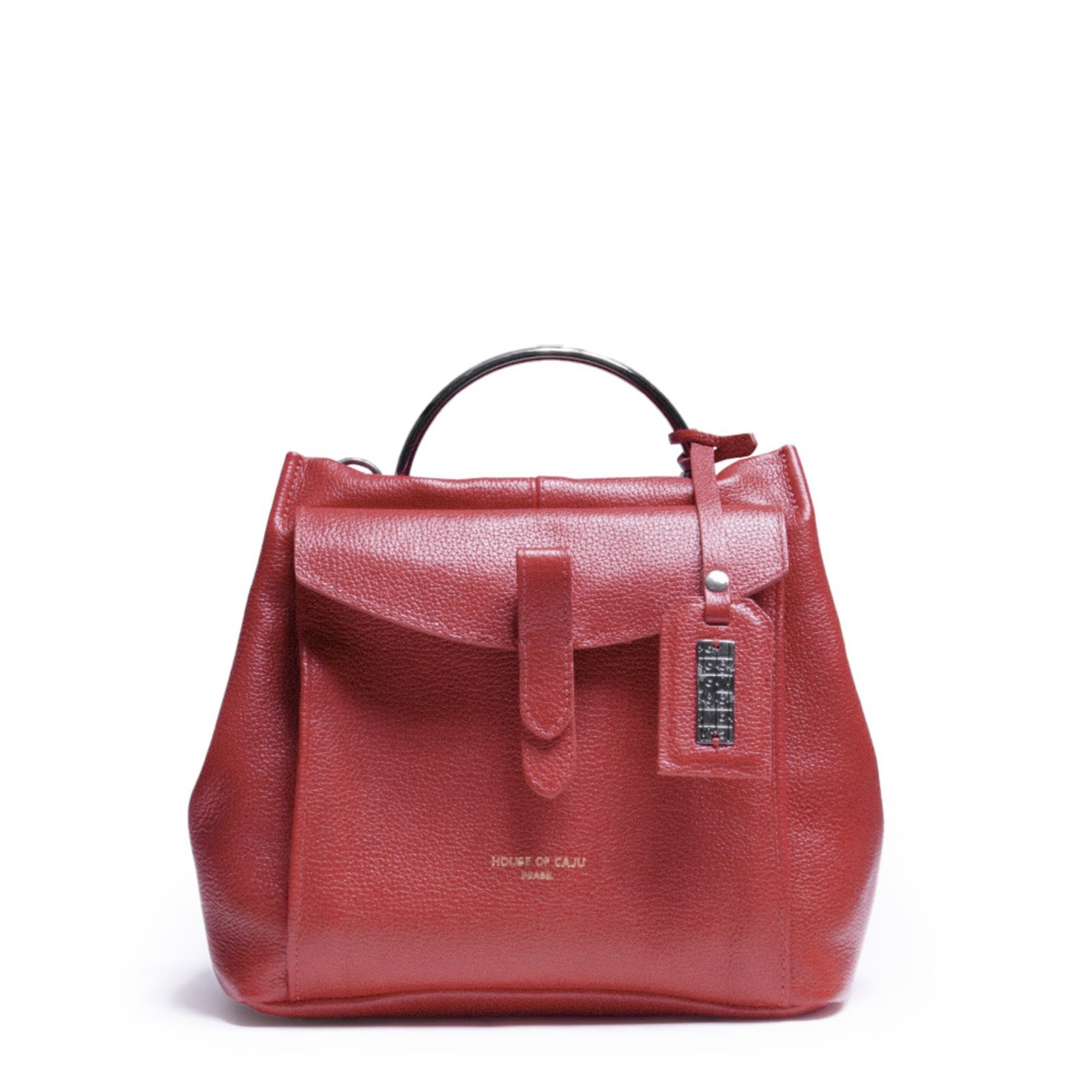 BOLSA FEMININA EM COURO ALÇA DE MÁO VERMELHA “THELMA ELITA”””