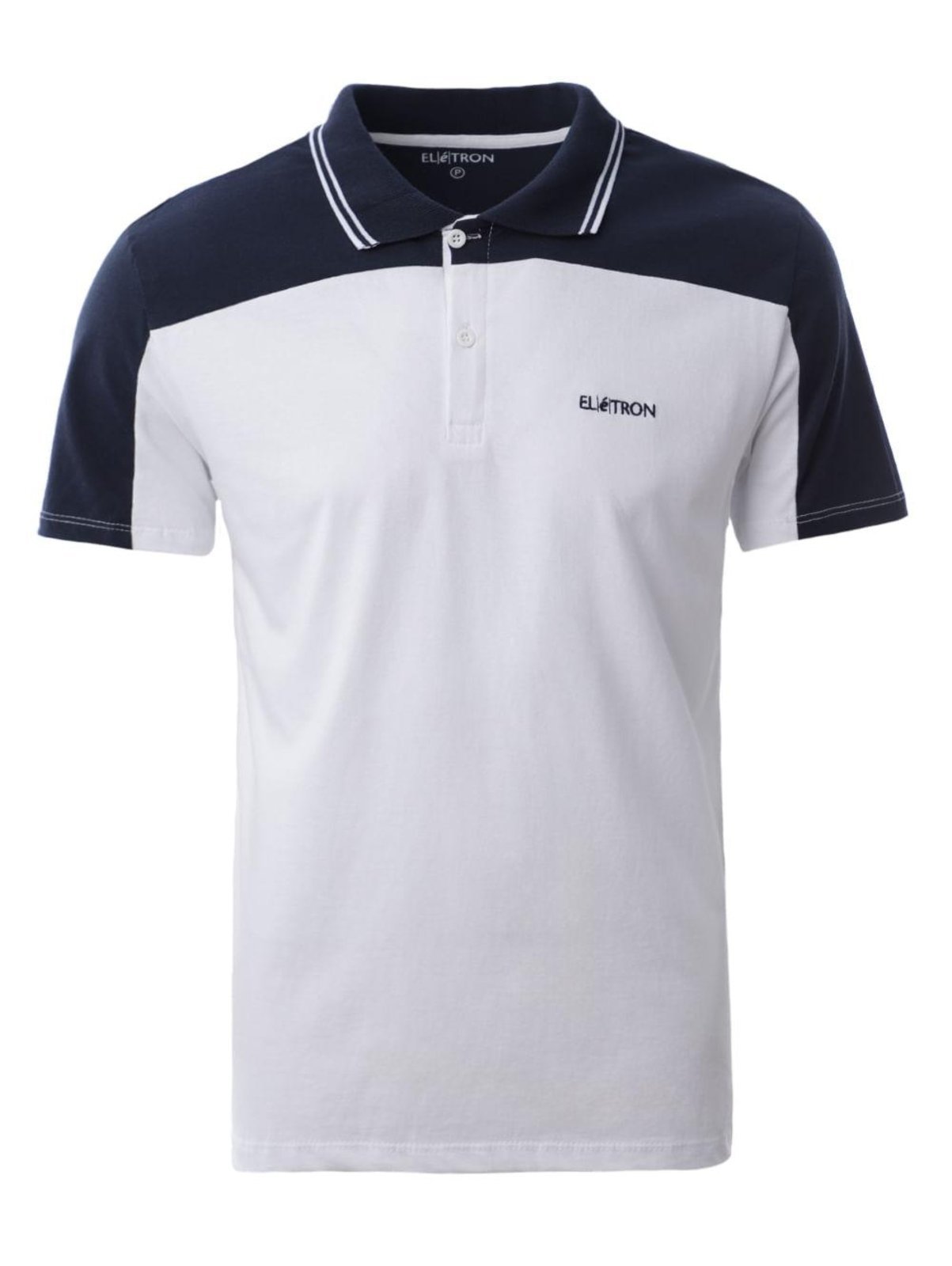 Vista 2 Polo Bicolor Elétron Masculina azul Elétron azul