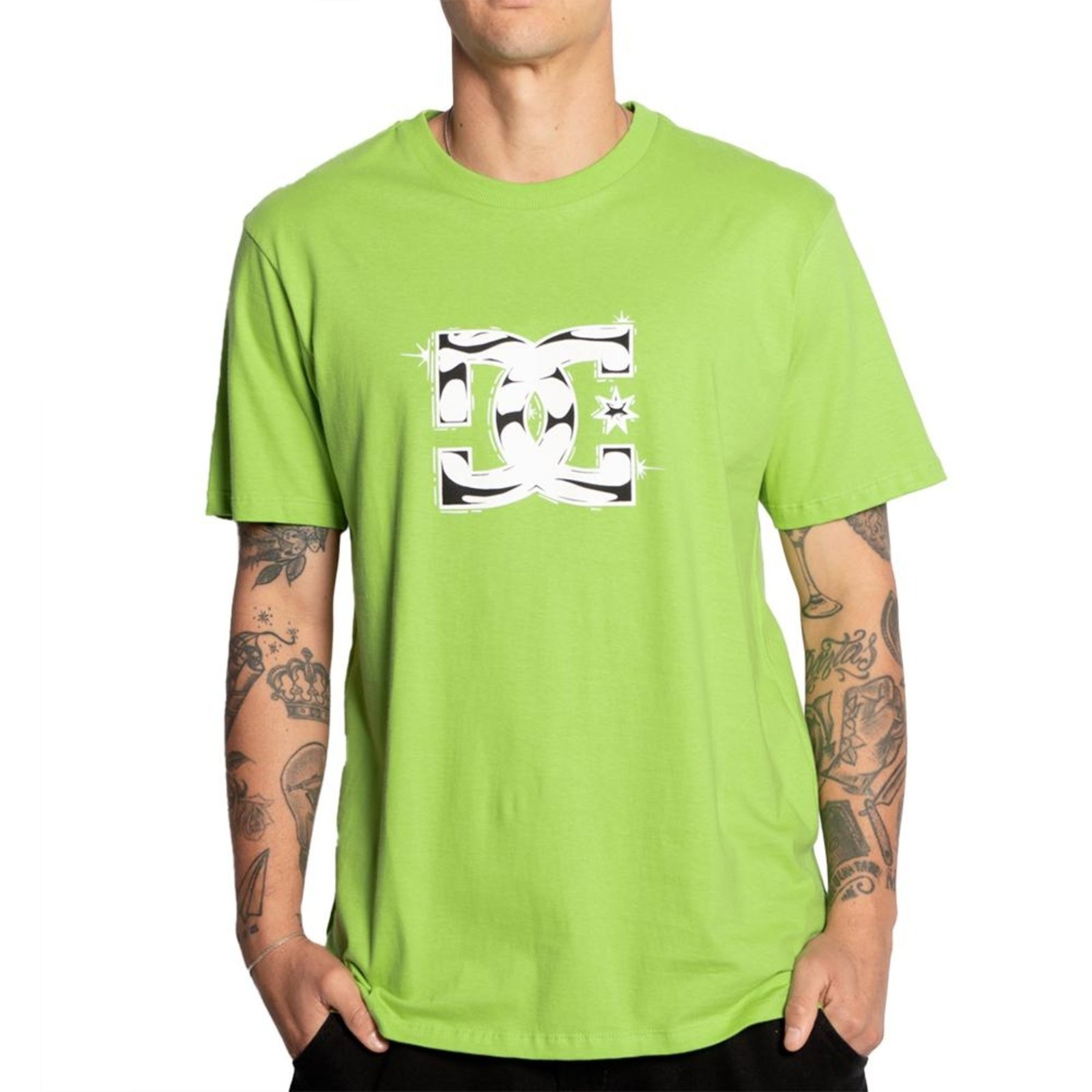 Camiseta DC Shoes DC Star Classic SM25 Masculina Verde Neon
