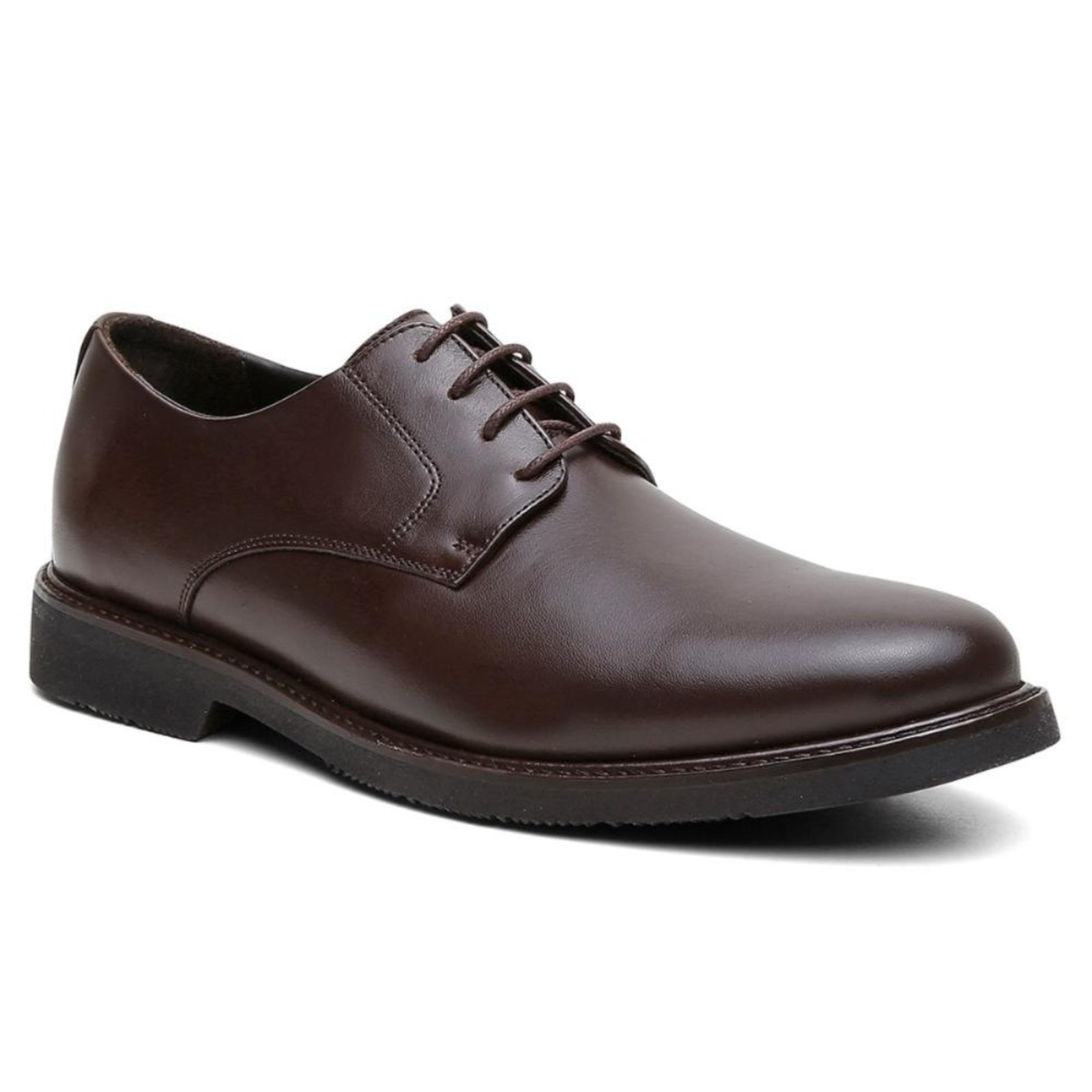 Sapato Derby Masculino Couro Macio Casual Café 45 Café