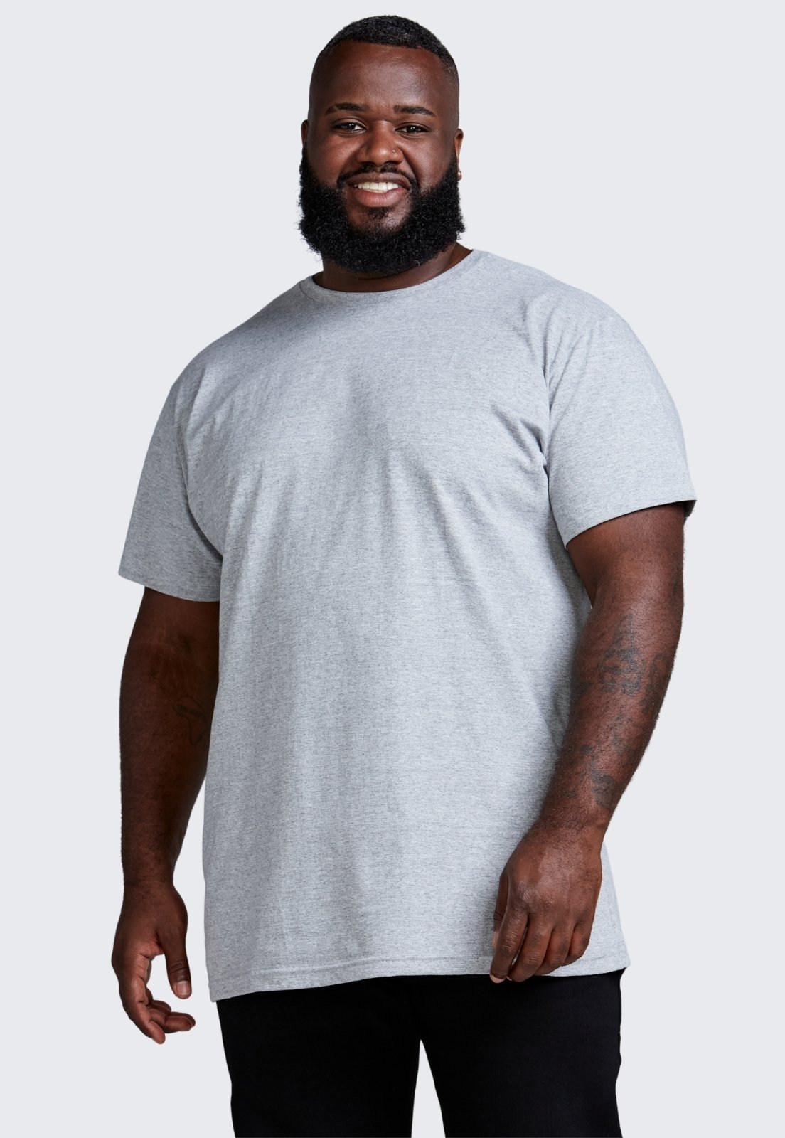 Camiseta Básica Masculina Algodão Plus Size Daze Modas Cinza