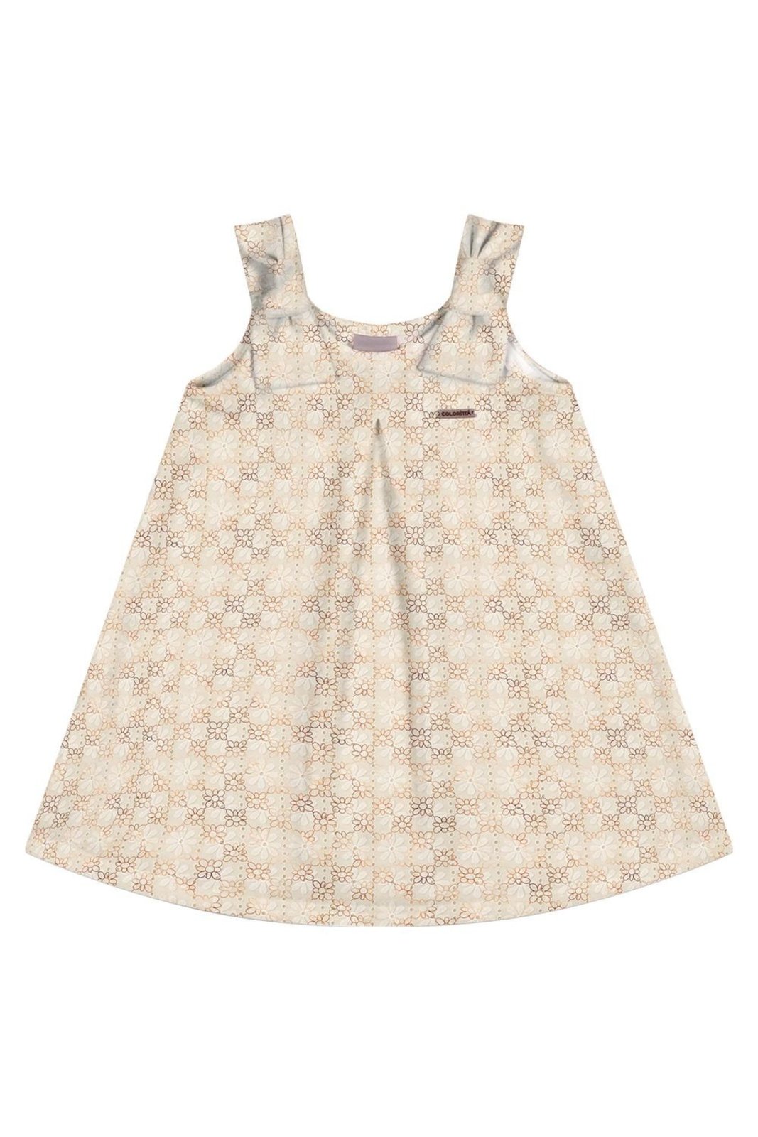 Infantil - Vestido Menina Prega Colorittá Bege