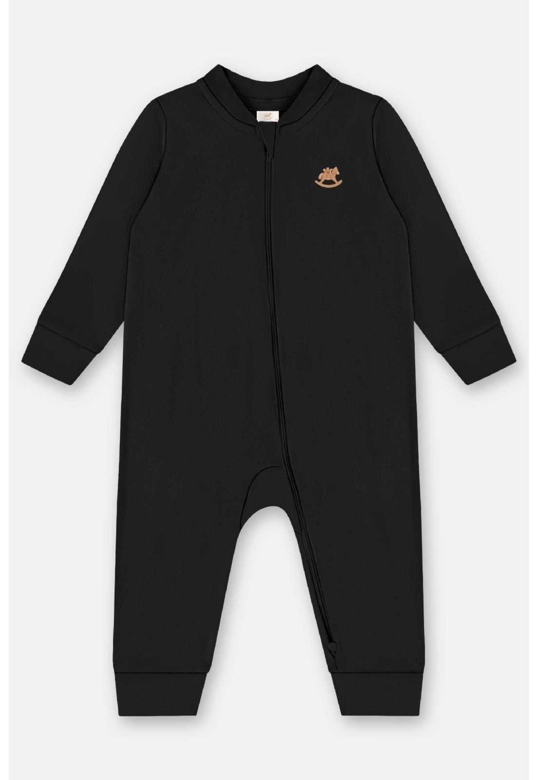 Infantil - Macacão Manga Longa Up Baby Preto