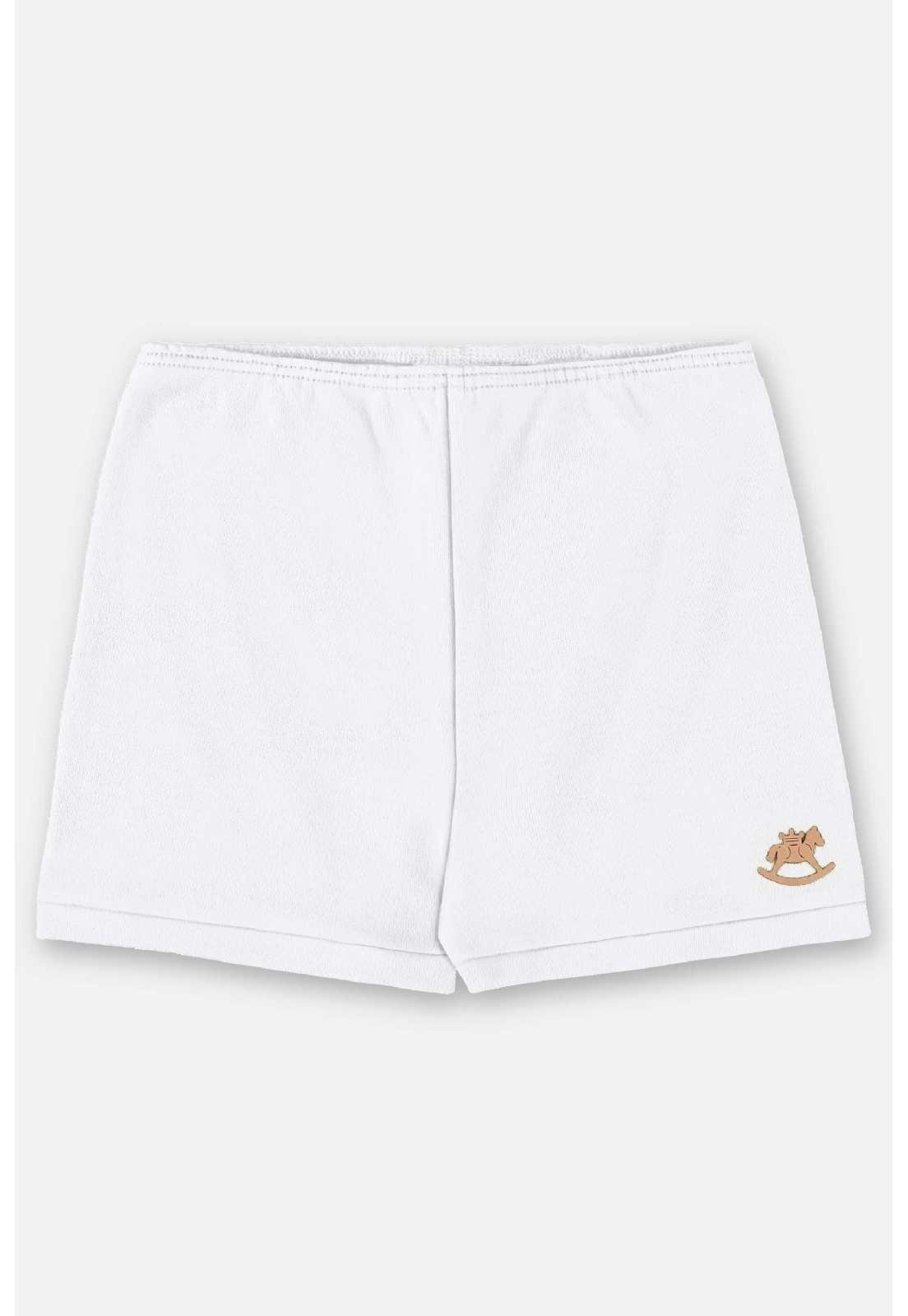 Infantil - Short Unissex para em Suedine Up Baby Branco