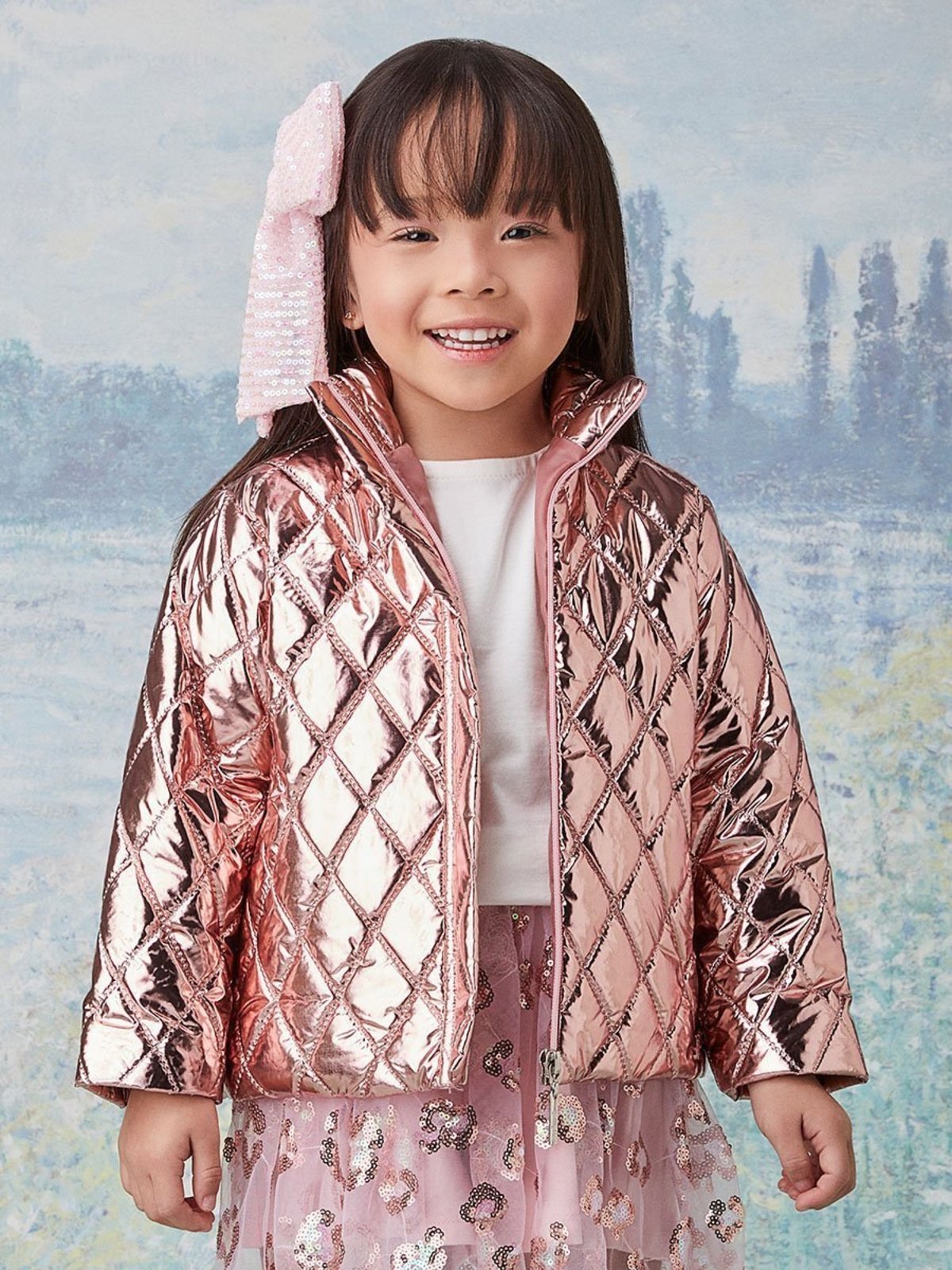 Infantil - Jaqueta Rosê Puffer de Matelassê
