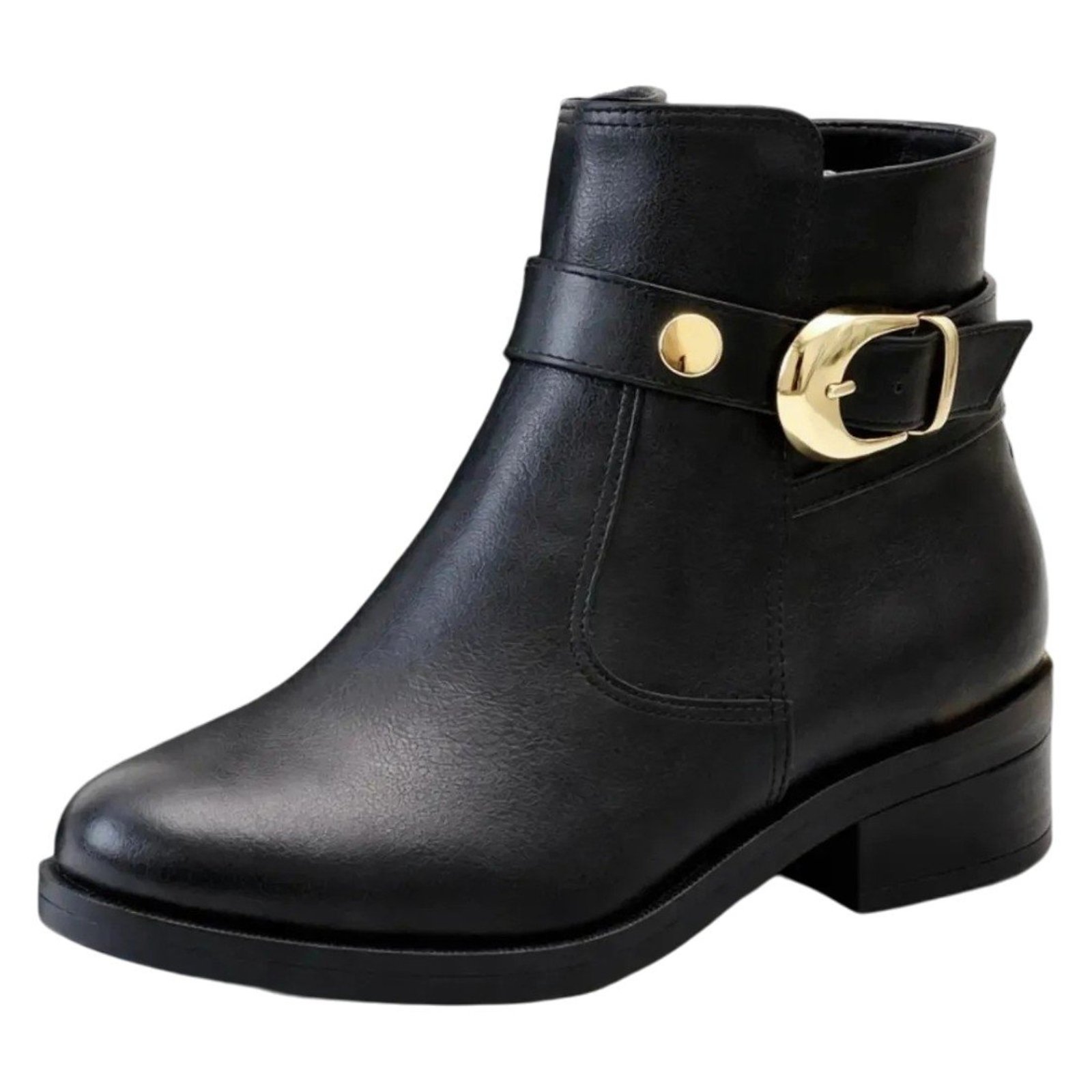 Bota Feminina Cano Baixo Conforto Fechamento Lateral ce