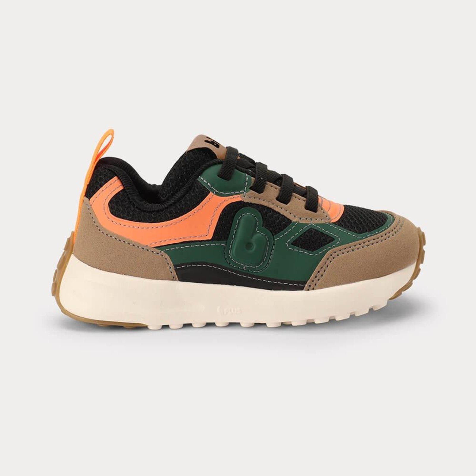 Vista 2 Infantil - Tênis Bibi Jogging Bege com Verde Calçados Bibi bege verde Calçados Bibi bege verde