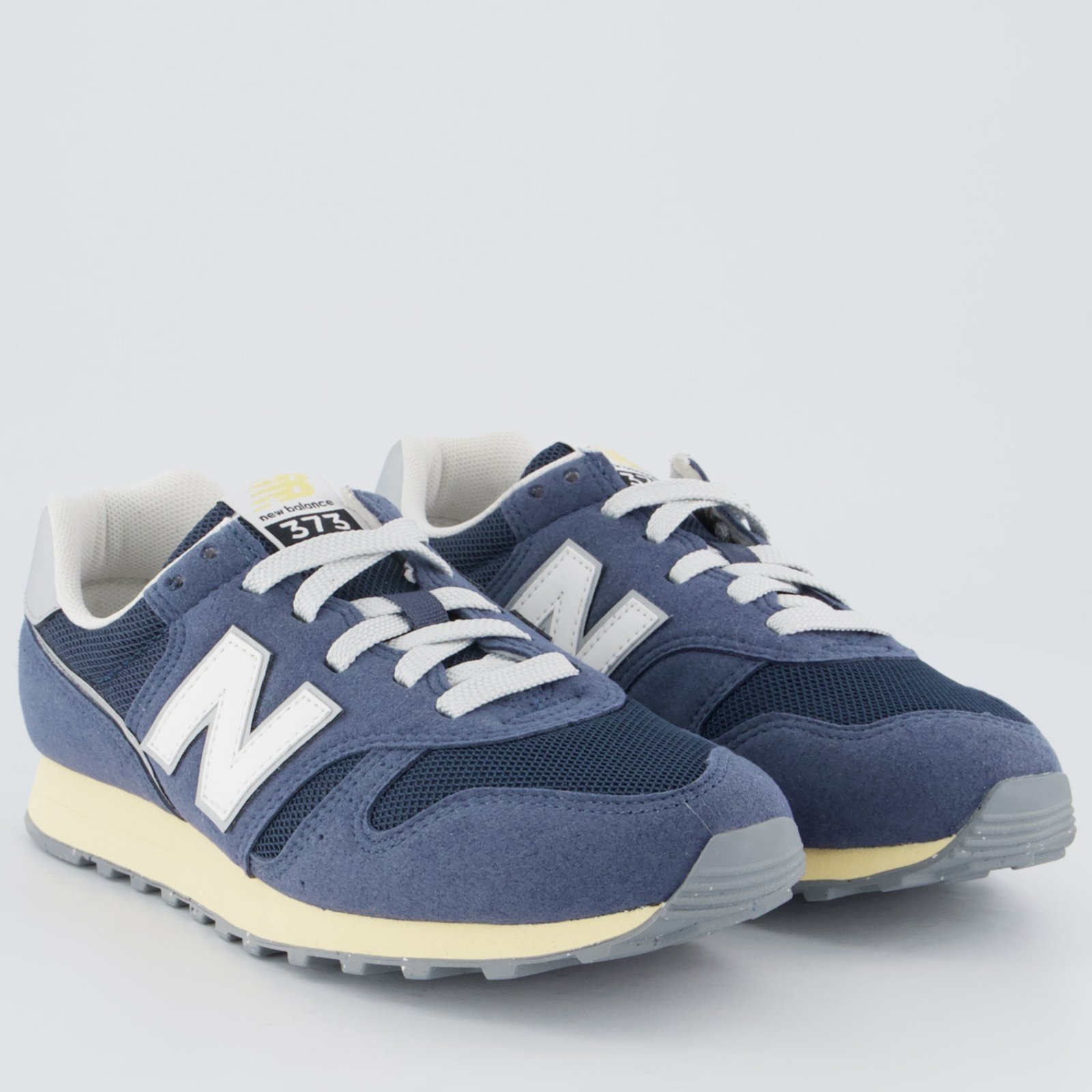 Vista 3 Tênis New Balance 373 V2 Feminino Marinho e Branco azul marinho New Balance azul marinho