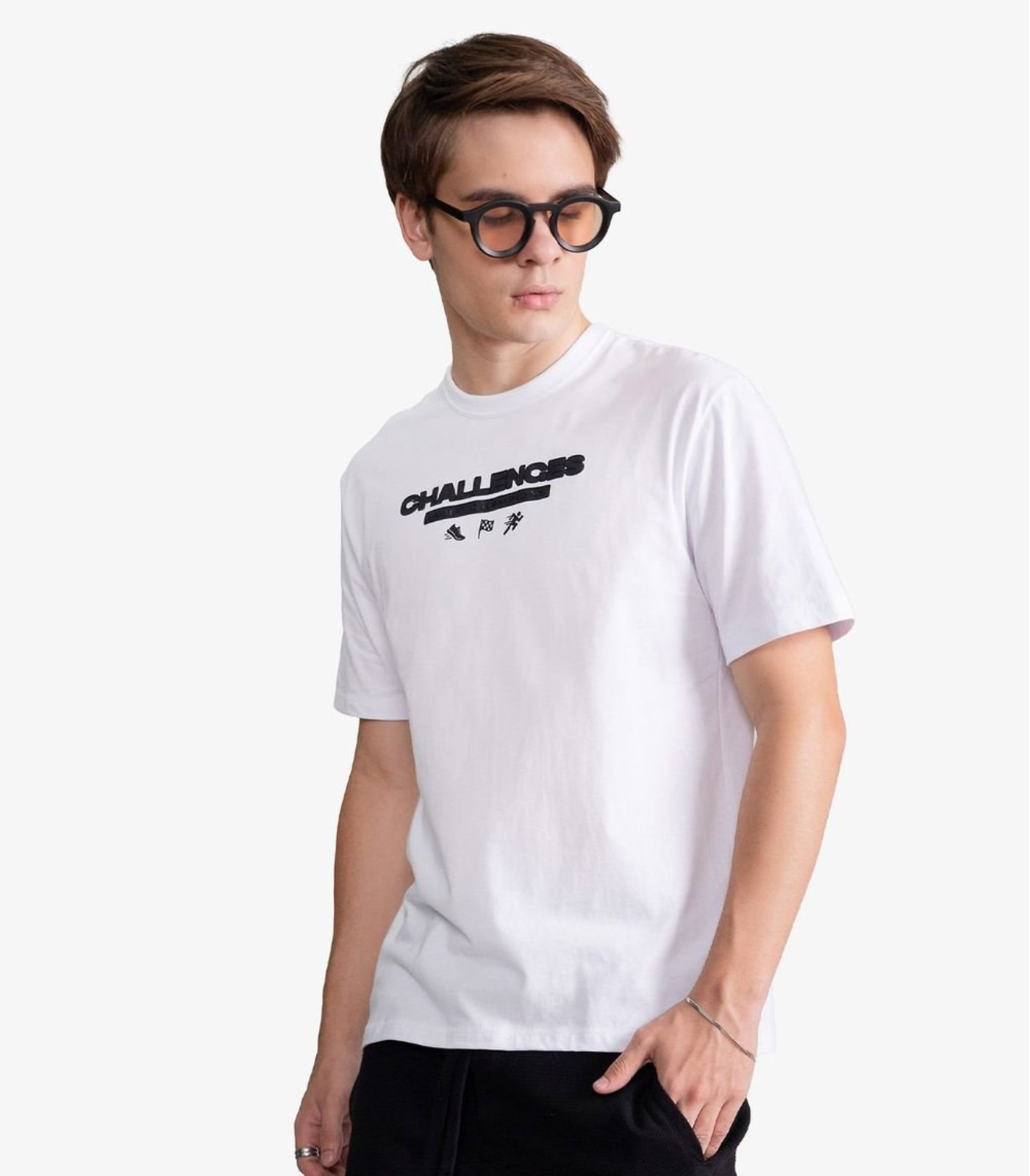 Infantil - Camiseta Masculina Meia Malha Com Estampa Minty Branco