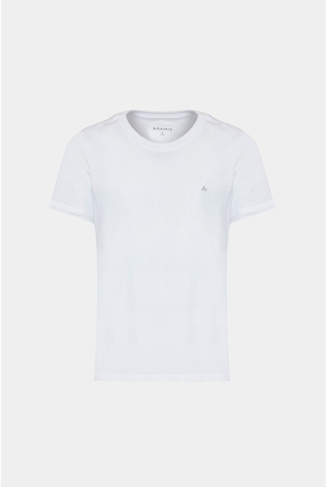 Infantil - Camiseta Algodão Aramis Básica Manga Curta Branco