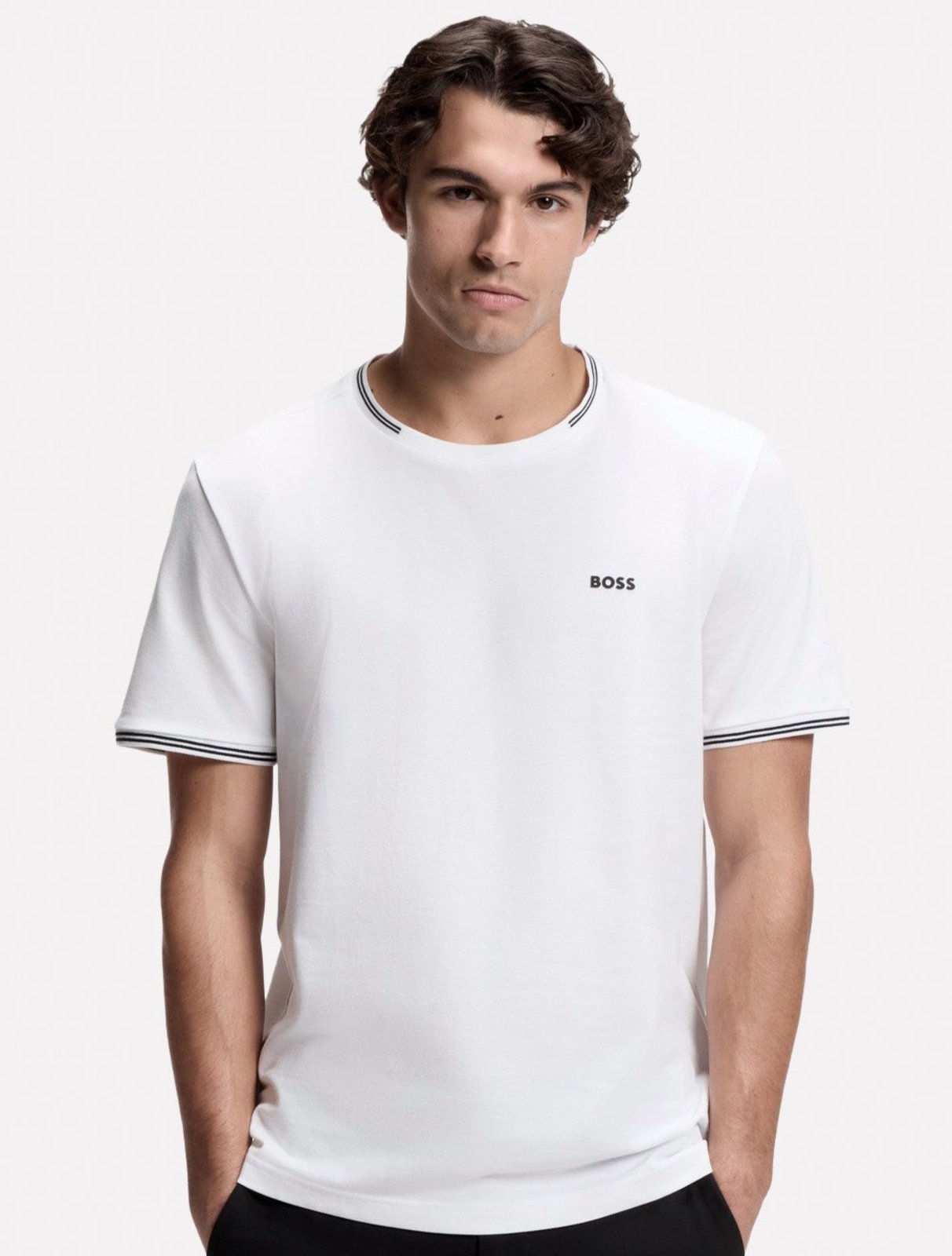 Camiseta Hugo Boss Masculina Regular Taul Branco