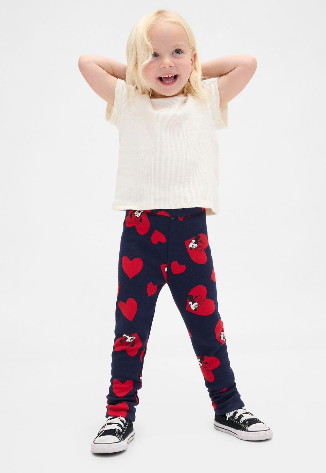 Calça GAP Estampada Minnie Mouse Azul Marinho