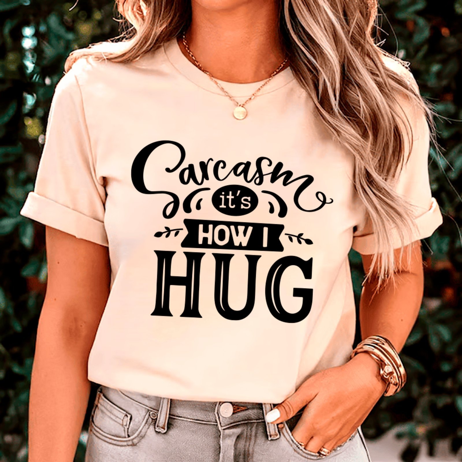 Vista 2 Camiseta Ousy Básica Sarcasmo Frase Criativa Unissex Off White off-white white ousy off-white white