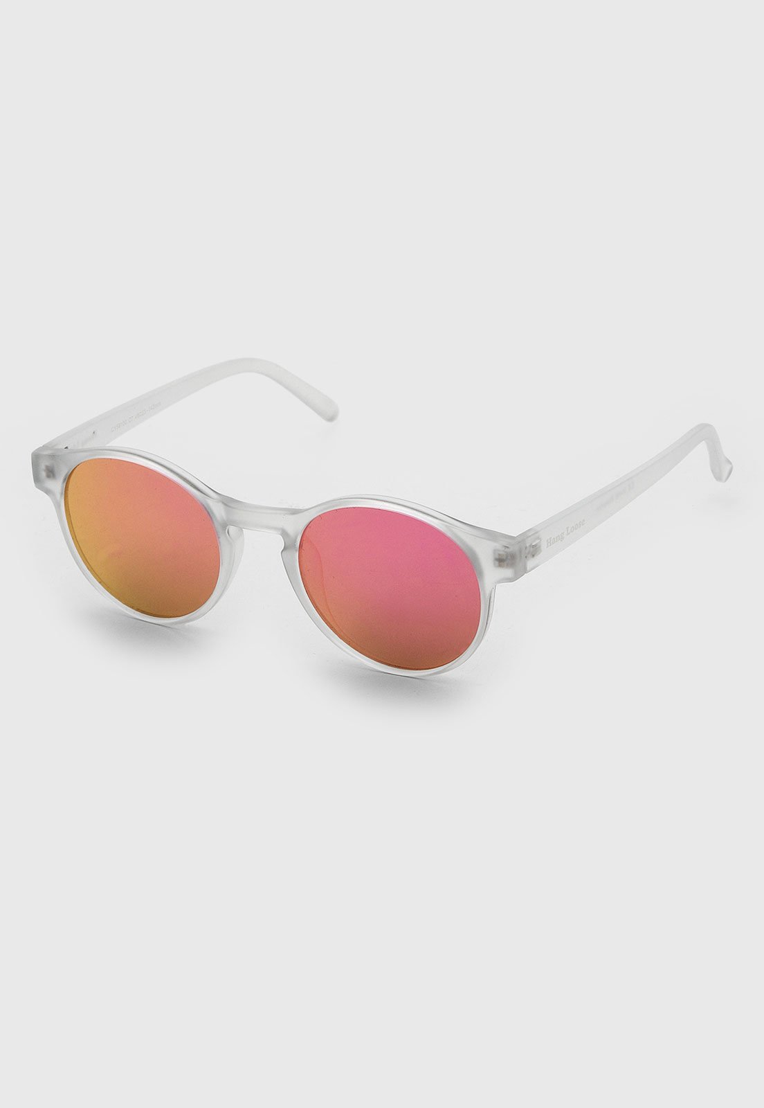 Óculos de Sol Hang Loose UV 400 Armação Redonda Lentes Rosa