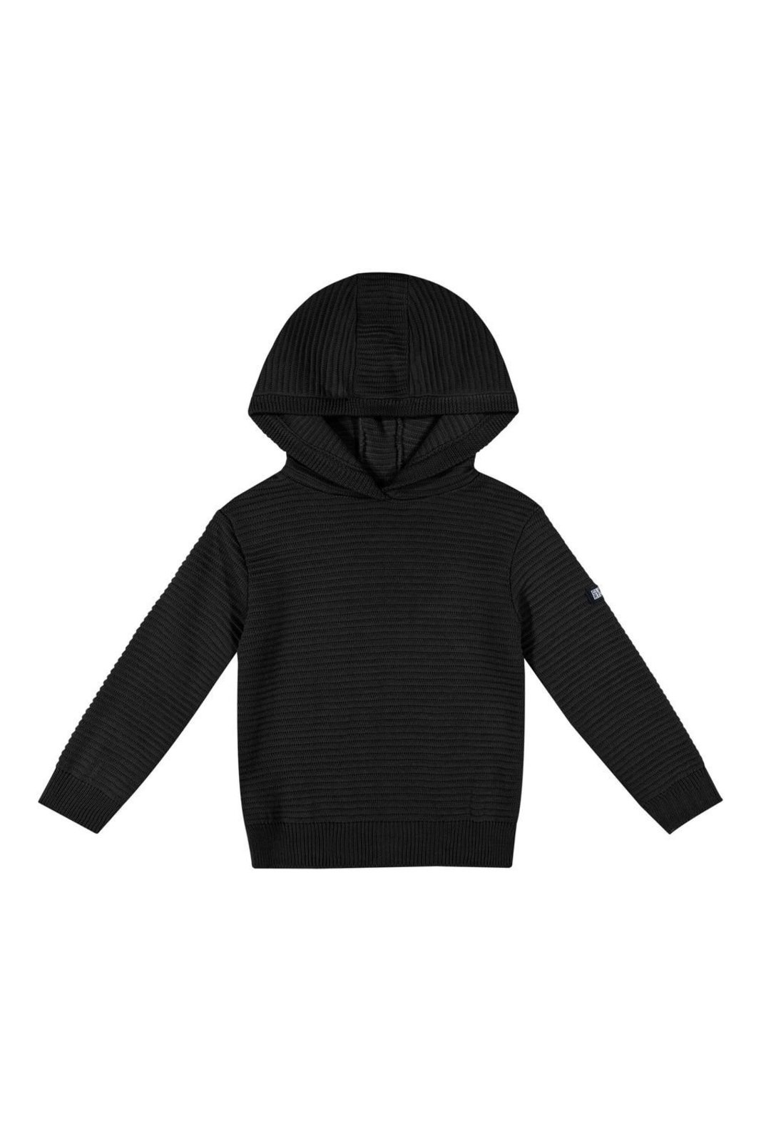 Infantil - Suéter Menino Tricô Com Capuz Colorittá Preto