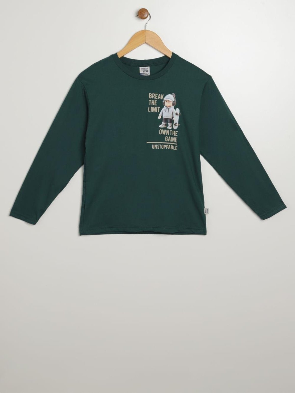 Infantil - Camiseta Manga Longa Juvenil Para Menino - VERDE