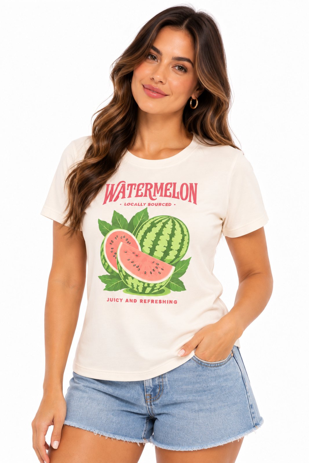 T-Shirt com Estampa Frutada D Bell Outlet Fashion Off-white