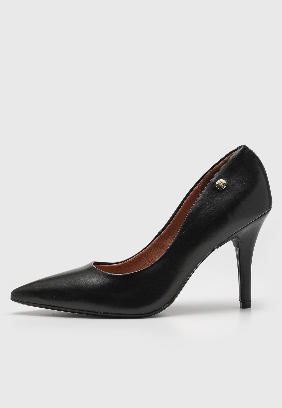 Scarpin Vizzano Logo Metalizado Preto