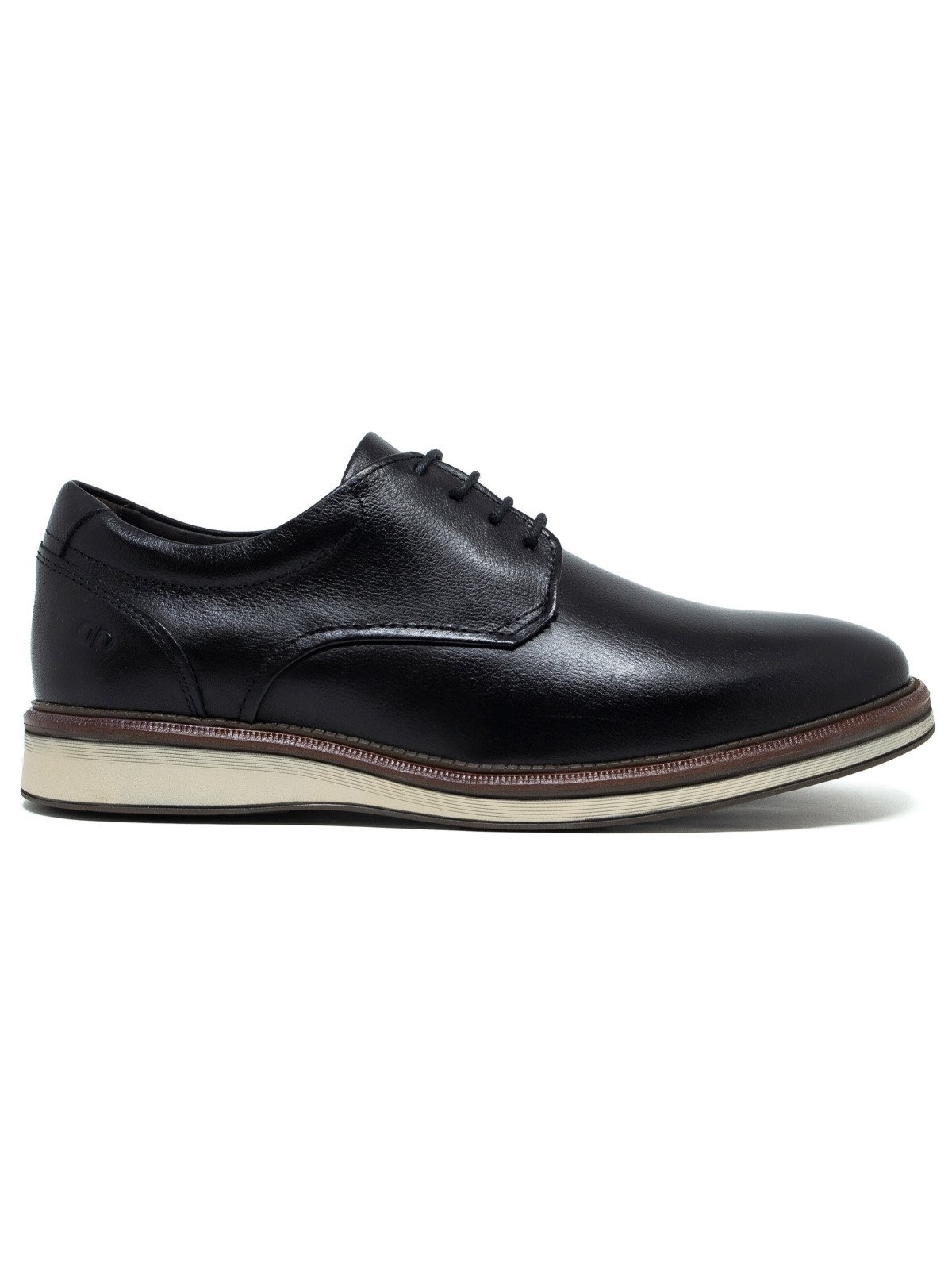 Sapato Social Democrata James Hi-Soft Cadarço Couro Preto