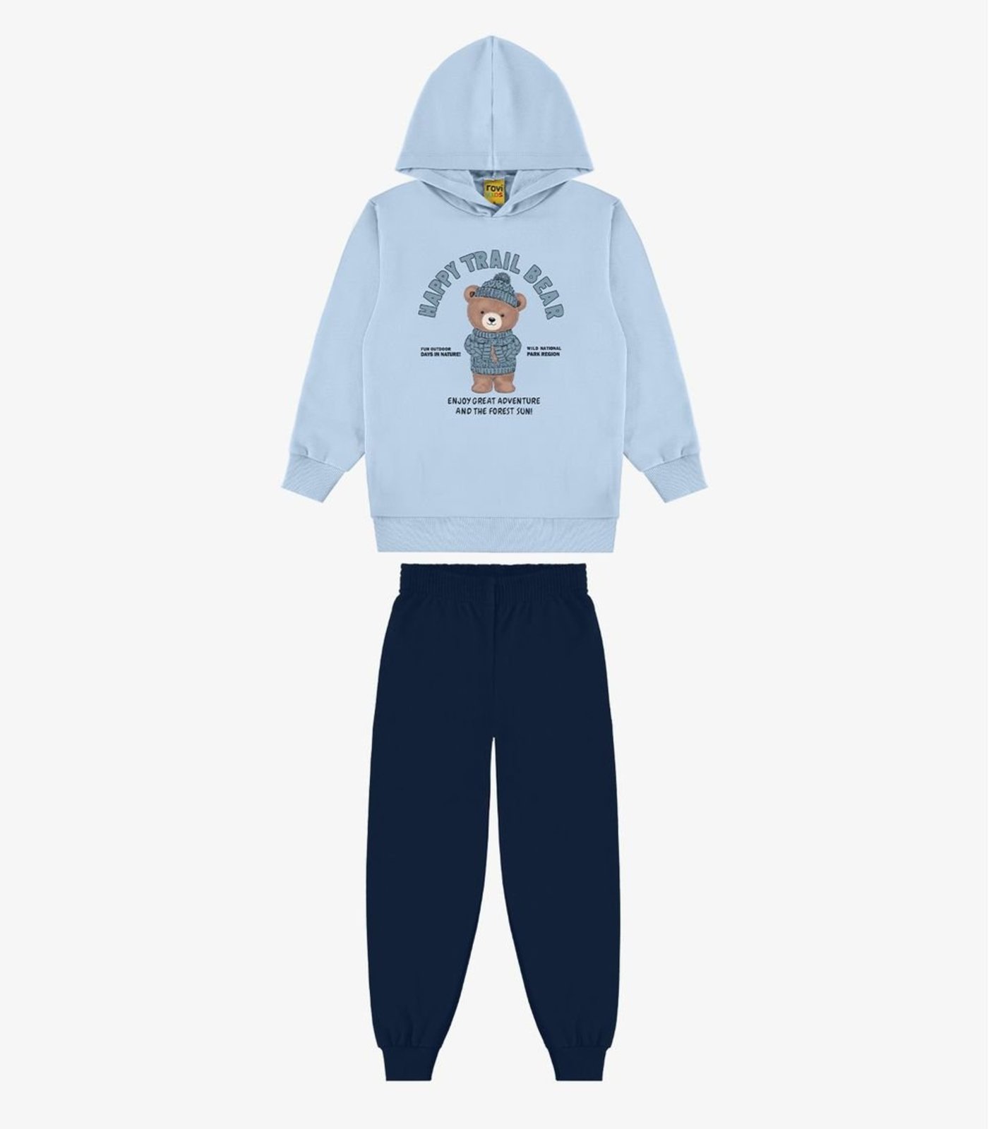 Infantil - Conjunto Blusão Com Calça Menino Rovi Azul
