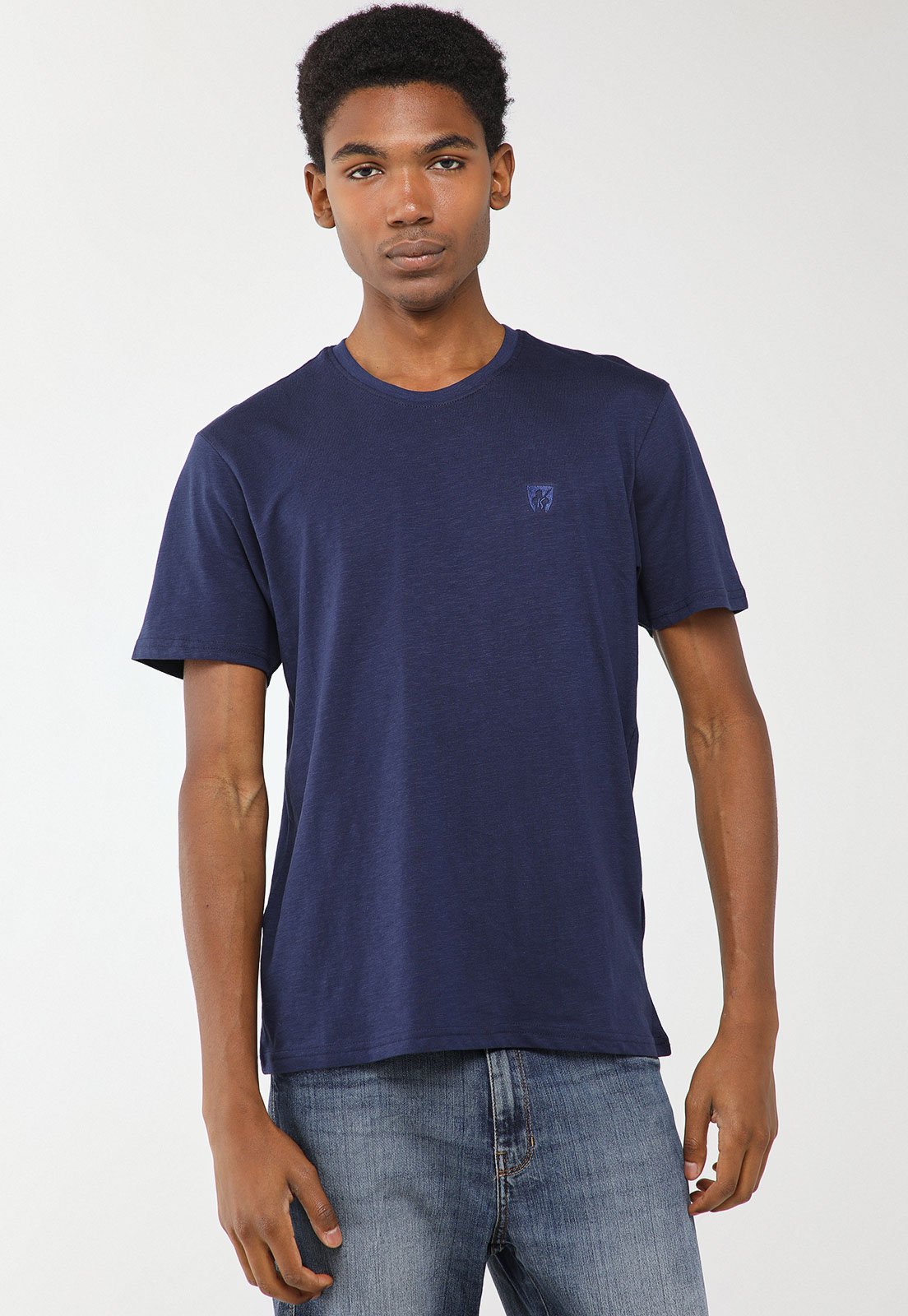 Vista 3 Kit 3 Camisetas Masculina MR Kitsch Slim Branco Preto MR. KITSCH azul marinho MR. KITSCH azul marinho
