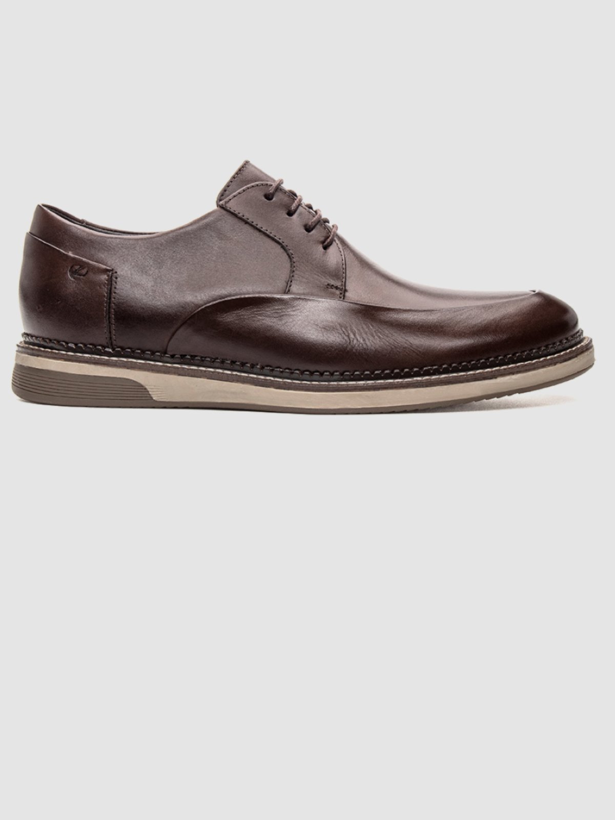 Sapato Social Urbano Marrom Couro Estilo Detroit Moderno Versátil Sofisticação E Estilo Zapattero