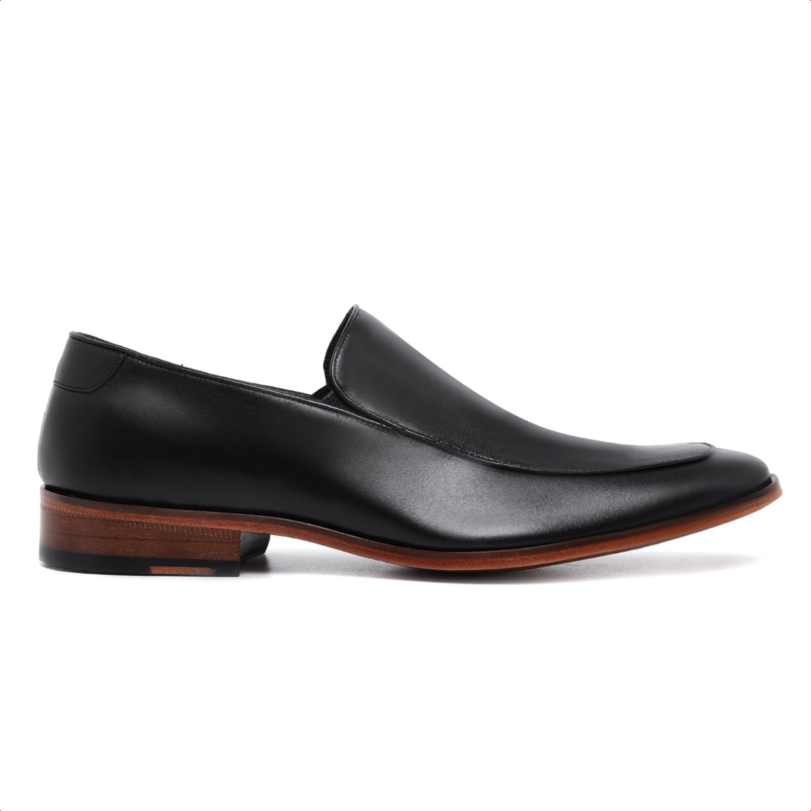 Sapato Loafer Liso em Couro Sapato Luxo Paulo Vieira cor Preto