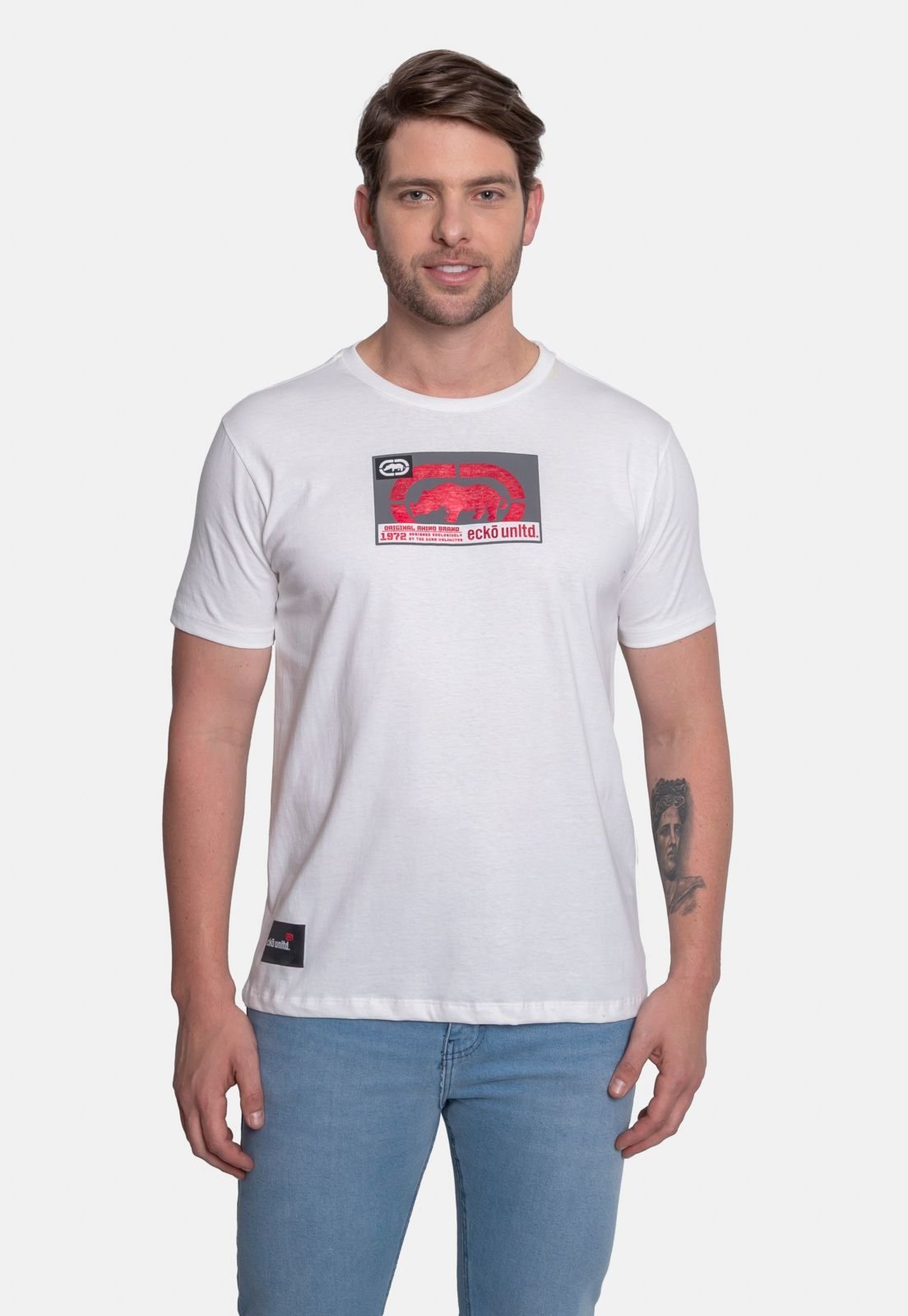 Camiseta Ecko Masculina Galaxy Branca
