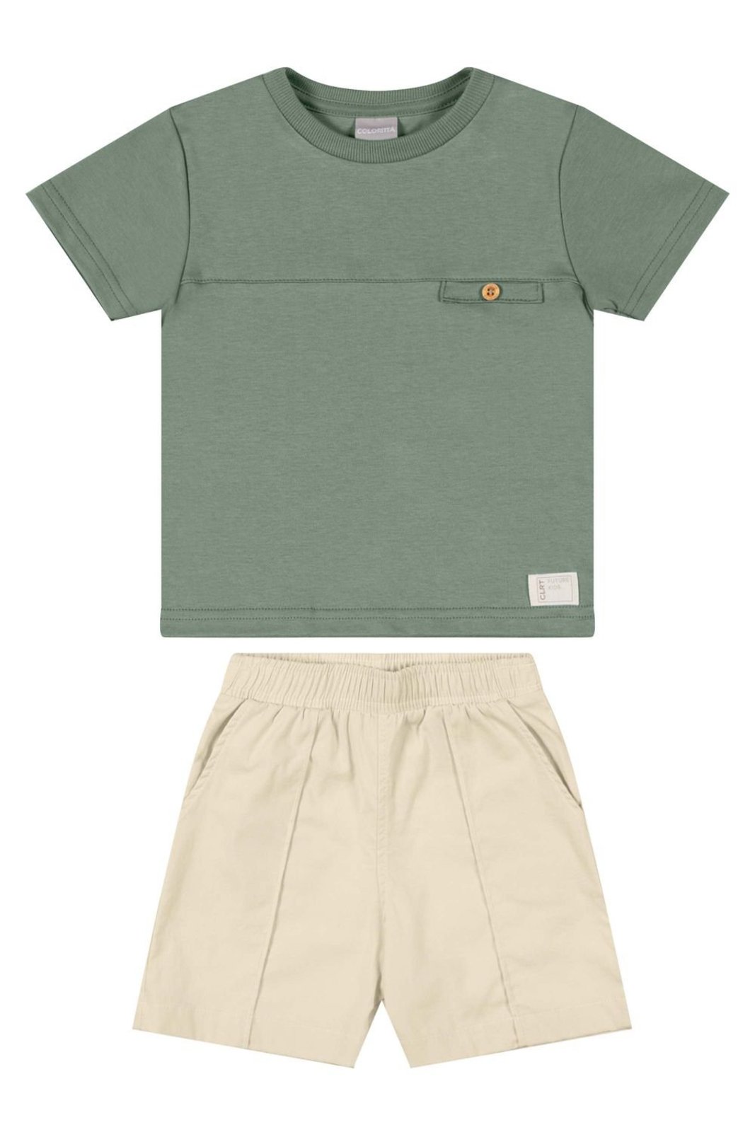 Infantil - Conjunto Menino Recorte Frente Colorittá Verde