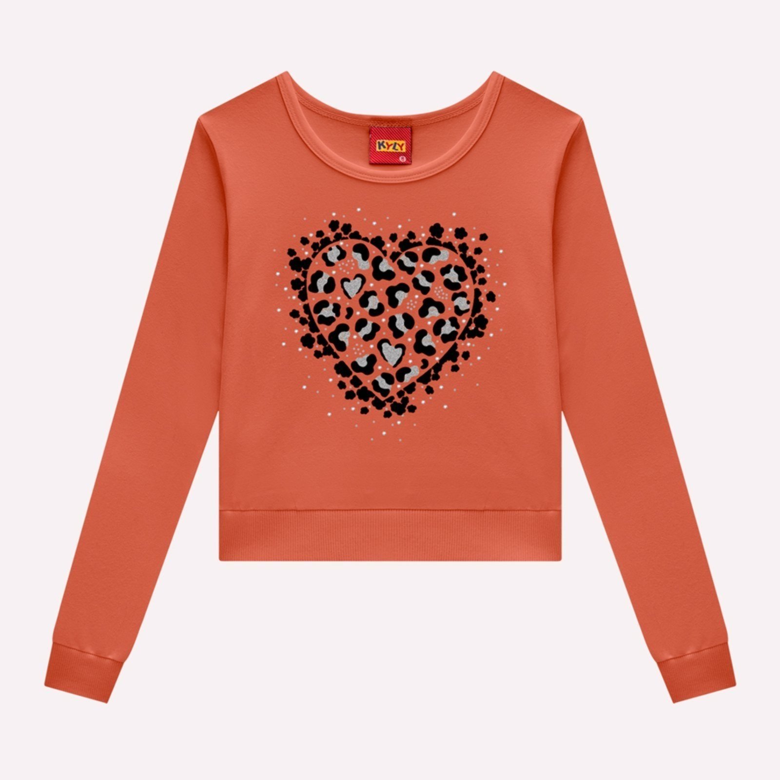 Infantil - Blusa Cropped Menina com Strass Kyly