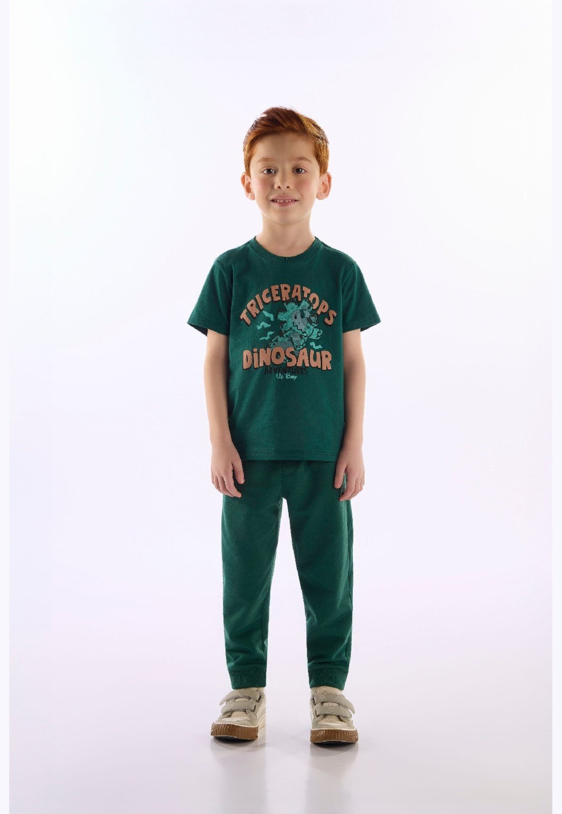 Infantil - Camiseta Dinosaur Em Algodão Up Baby Azul