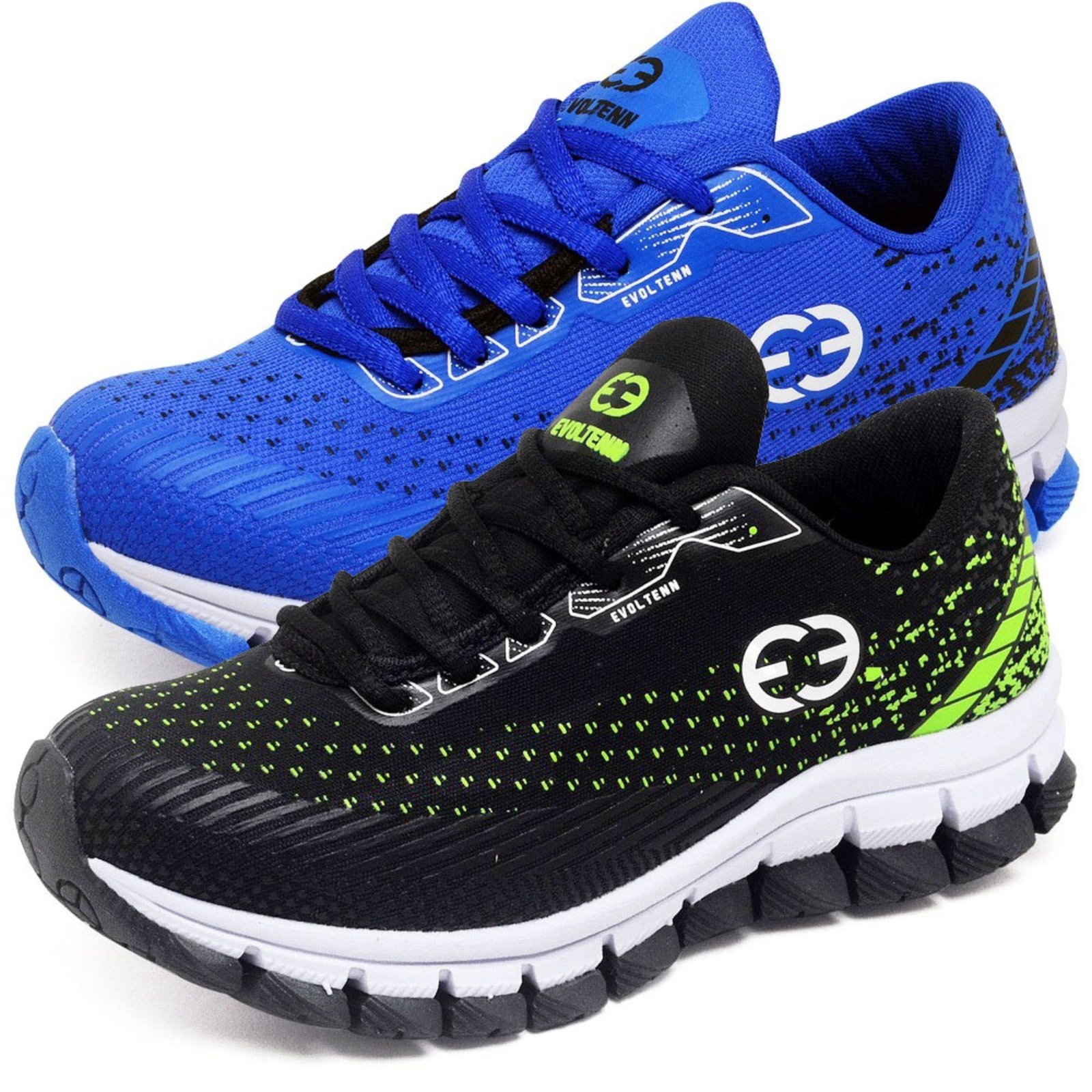 Infantil – Kit 2 Tênis Masculino Evoltenn Impacto Azul e Verde