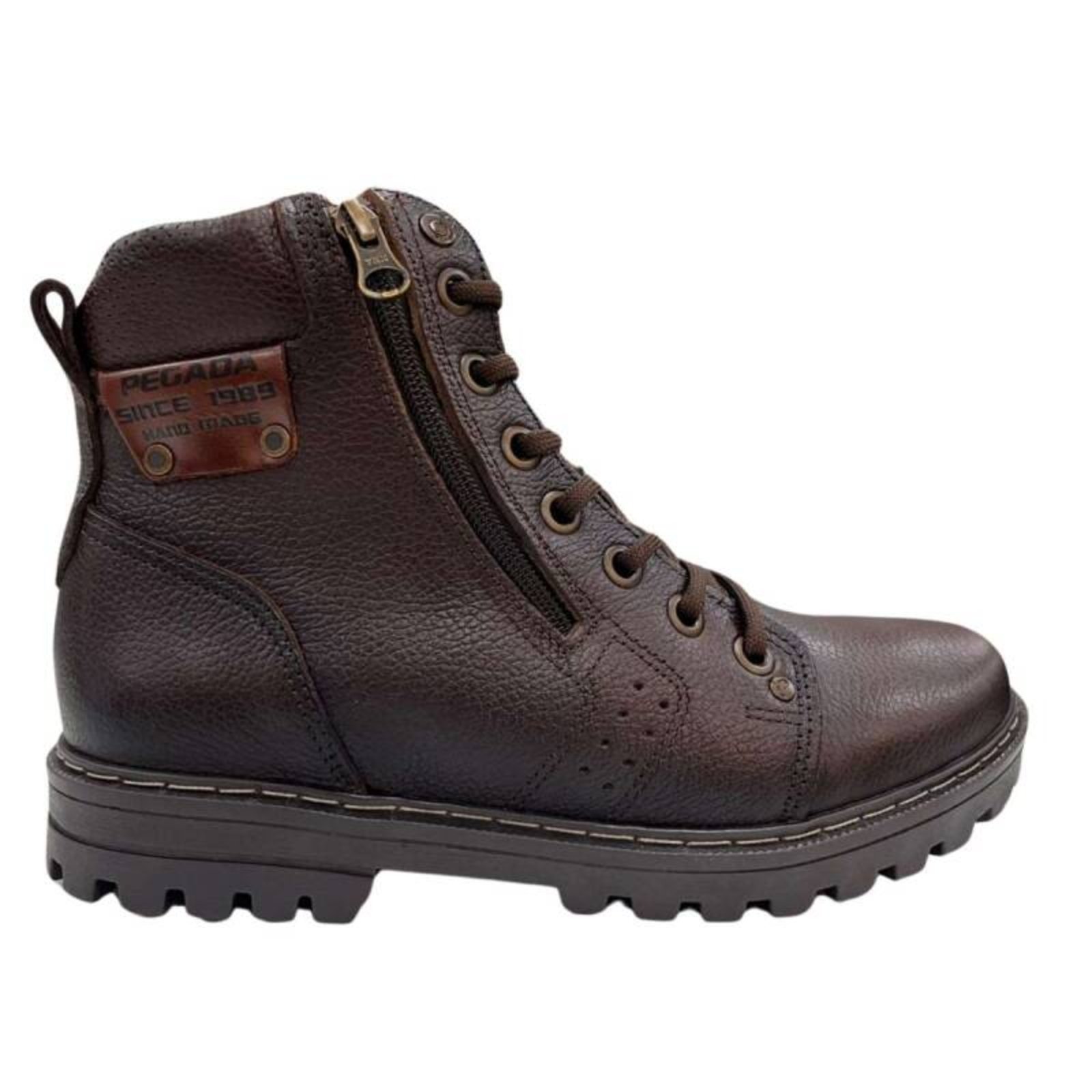 Bota Pegada Cano Baixo Couro - Masculina