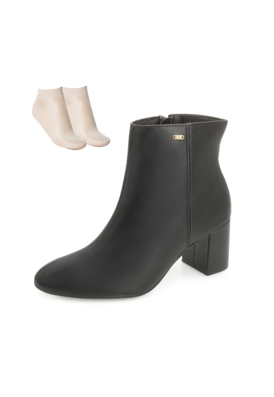 Bota Cano Curto Via Marte e Meia VM25-23800 Preto