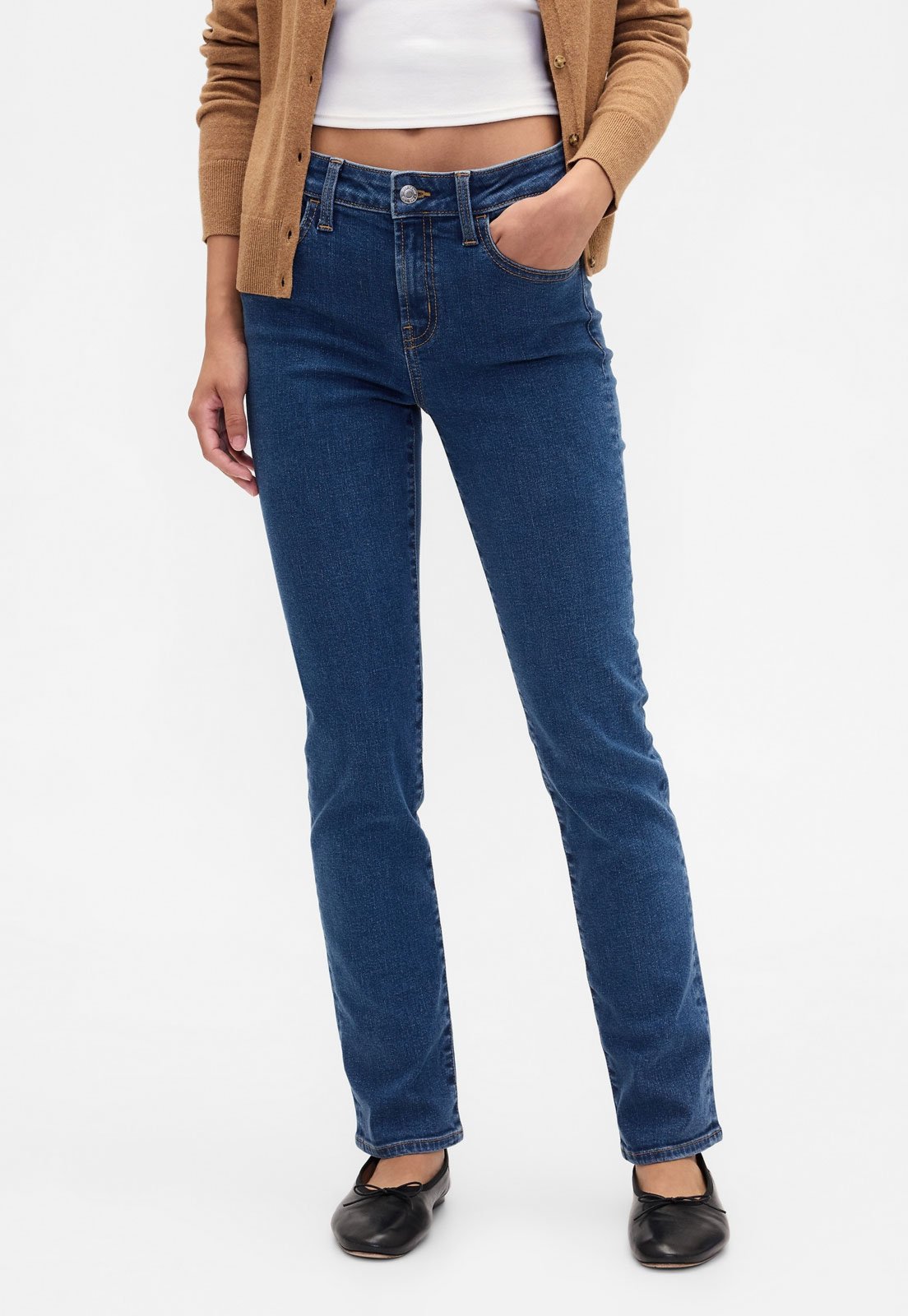 Calça Feminina Gap Slim Azul