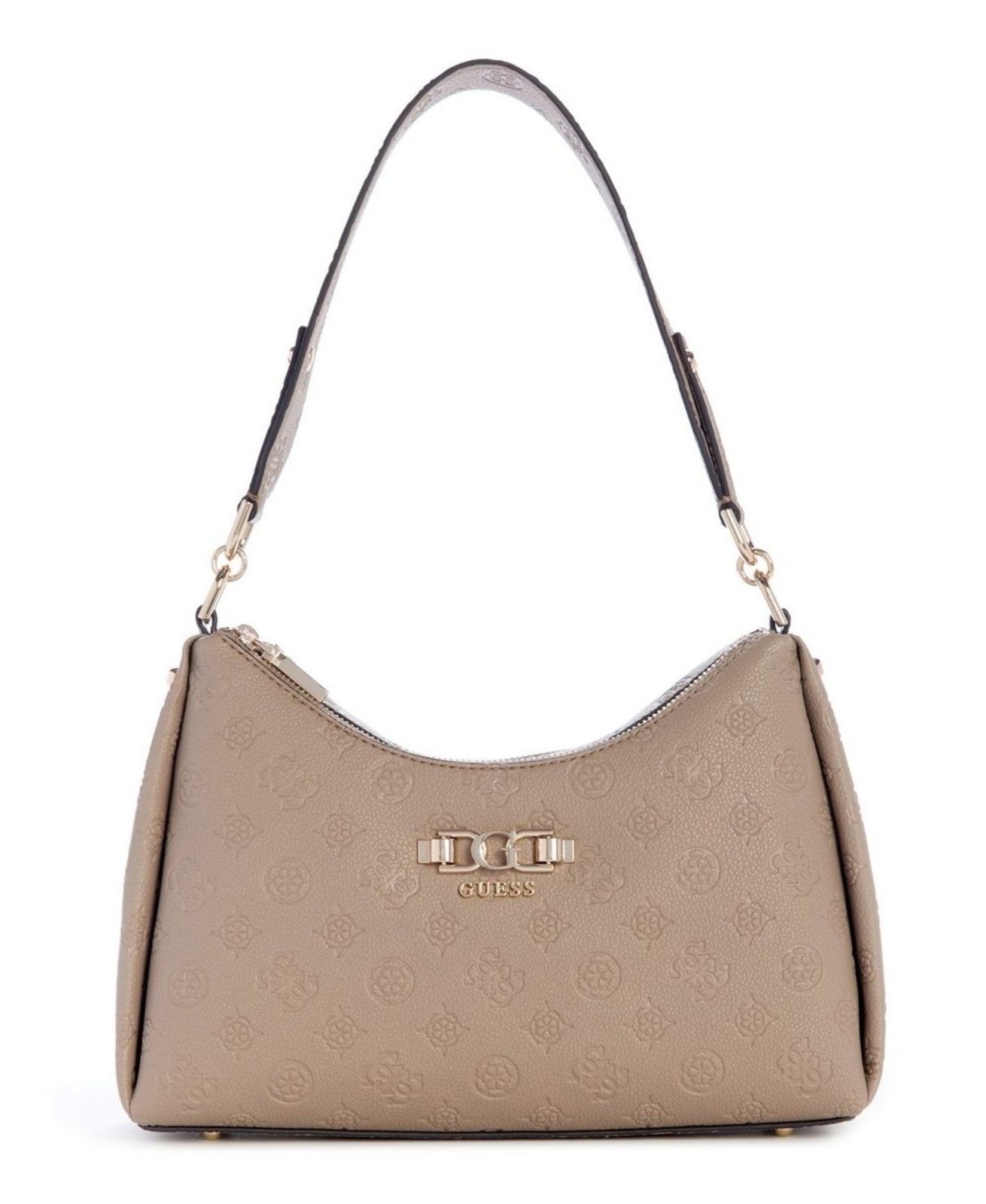 Bolsa Guess Anise Double Zip Shoulder Bag Nude