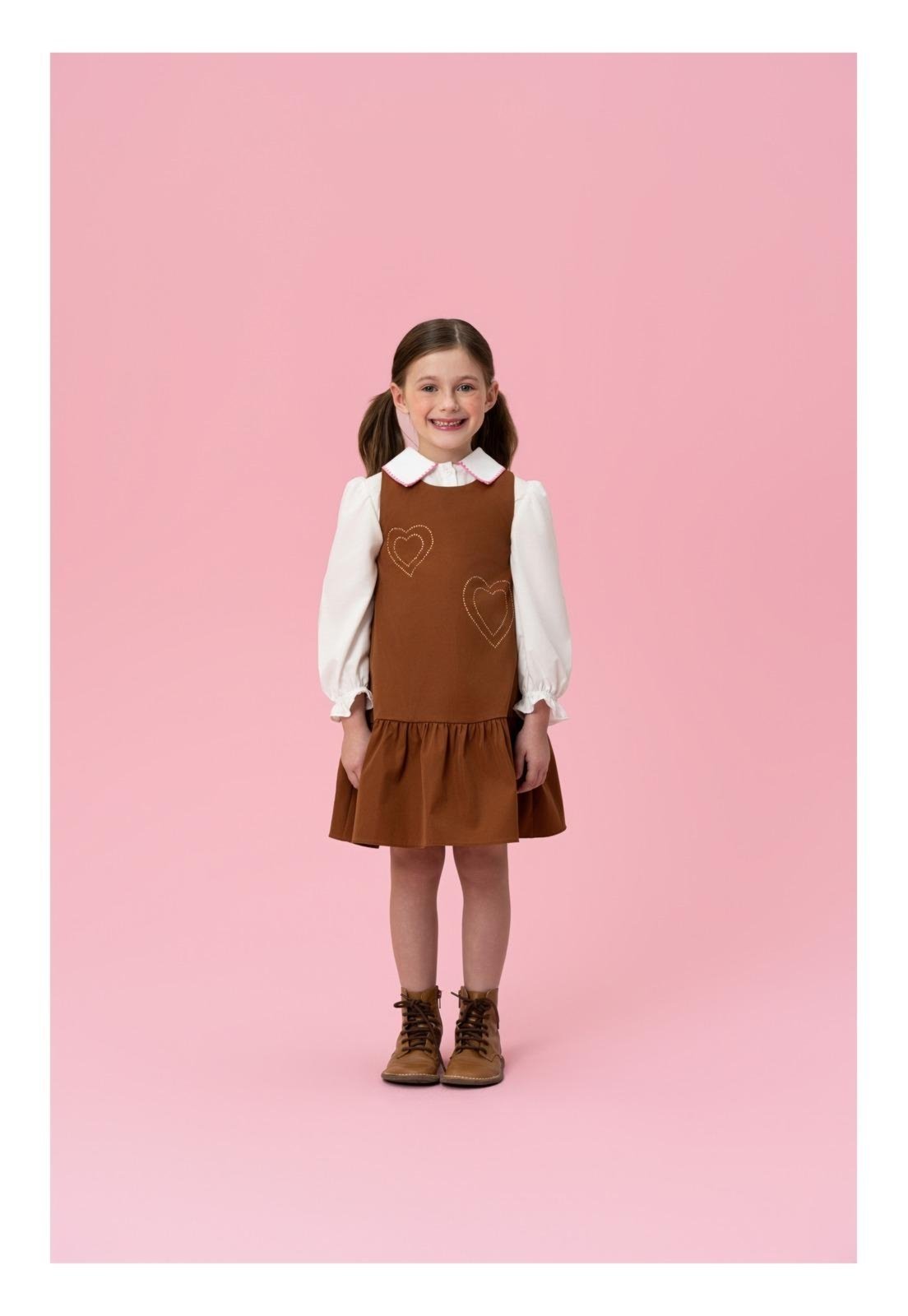 Infantil - Salopete Avulso Menina Mon Sucré 10 Marrom