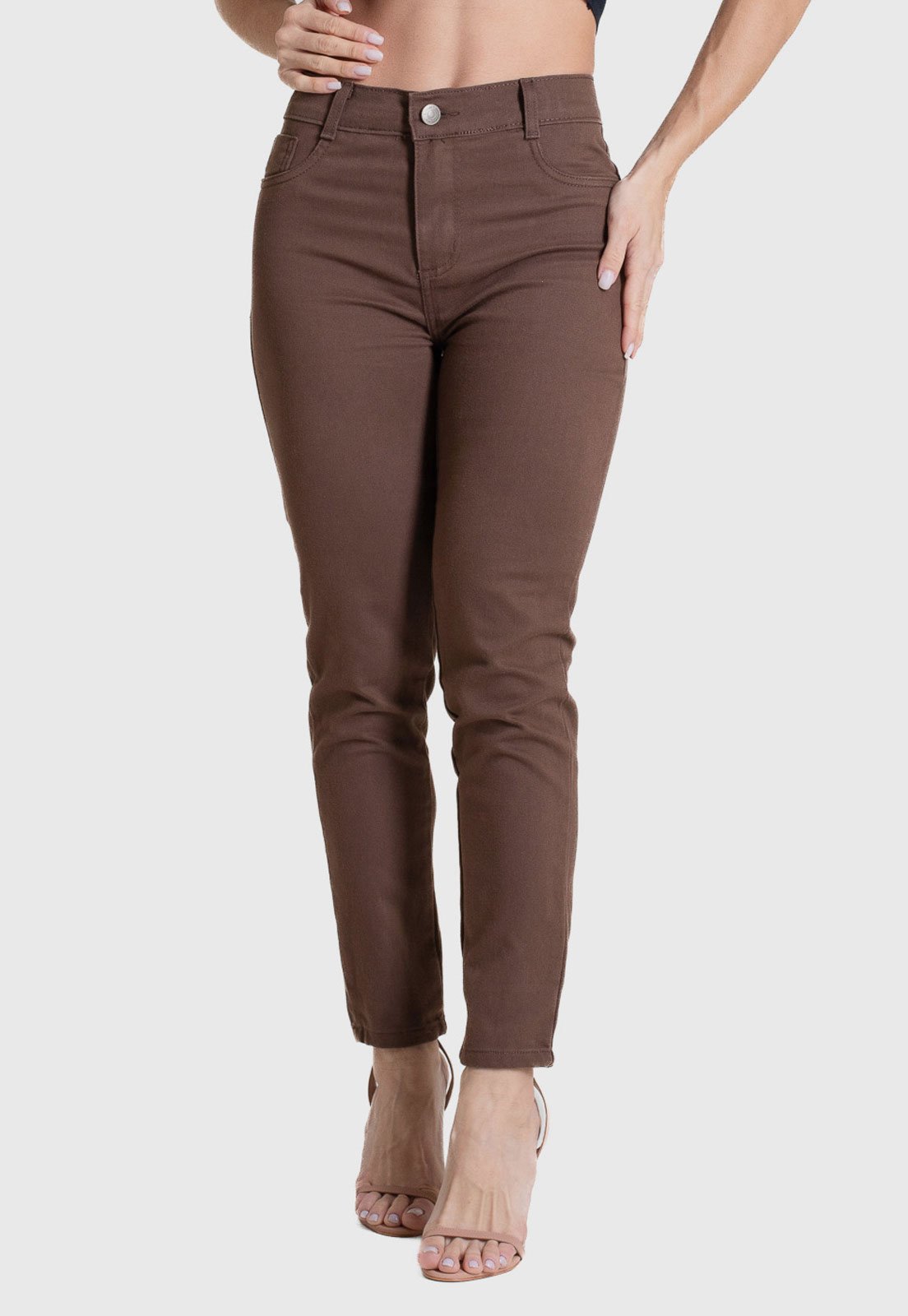 Calça Feminina Sawary Cigarrete Marrom