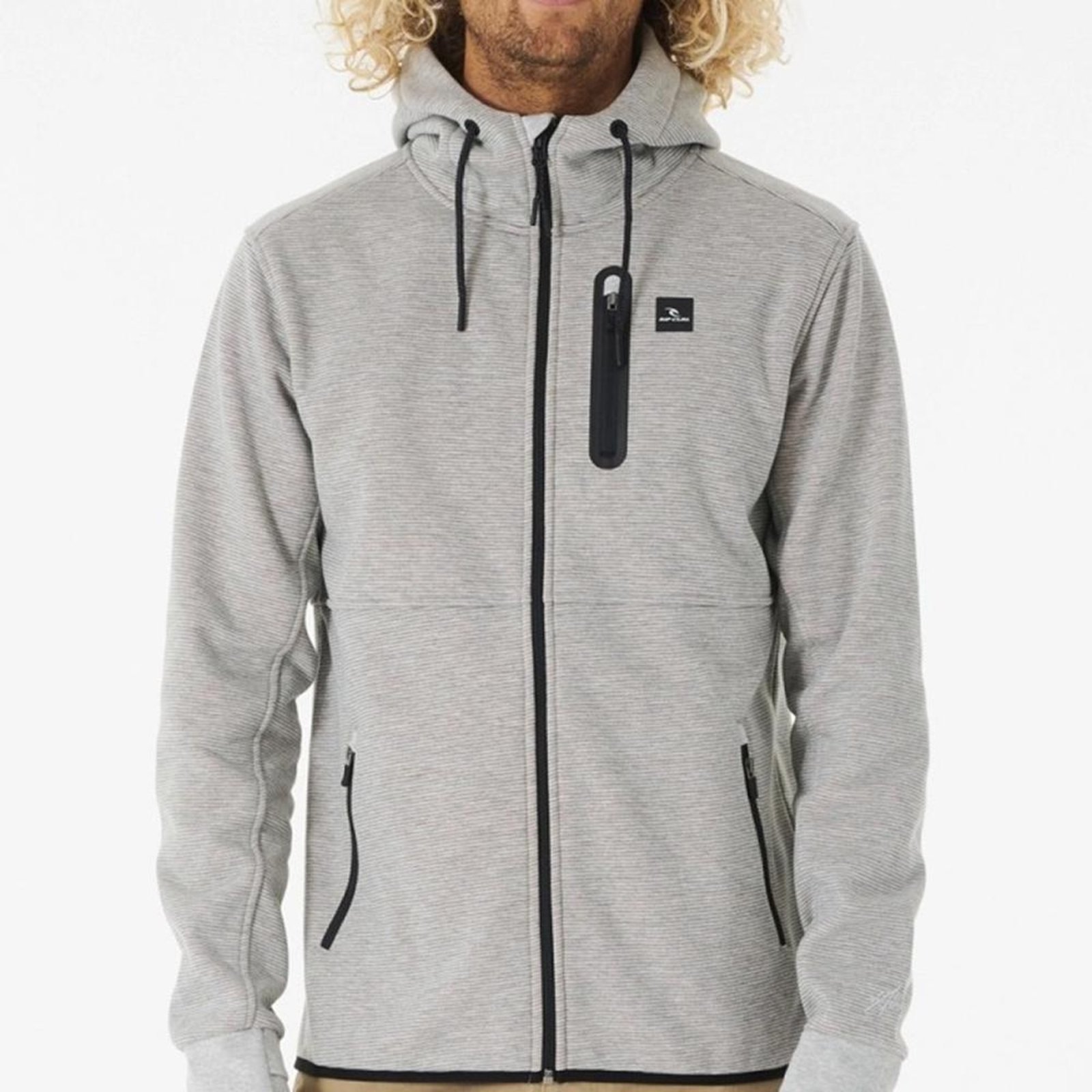 Moletom Rip Curl Aberto Anti Series Departed Zip Thru Grey