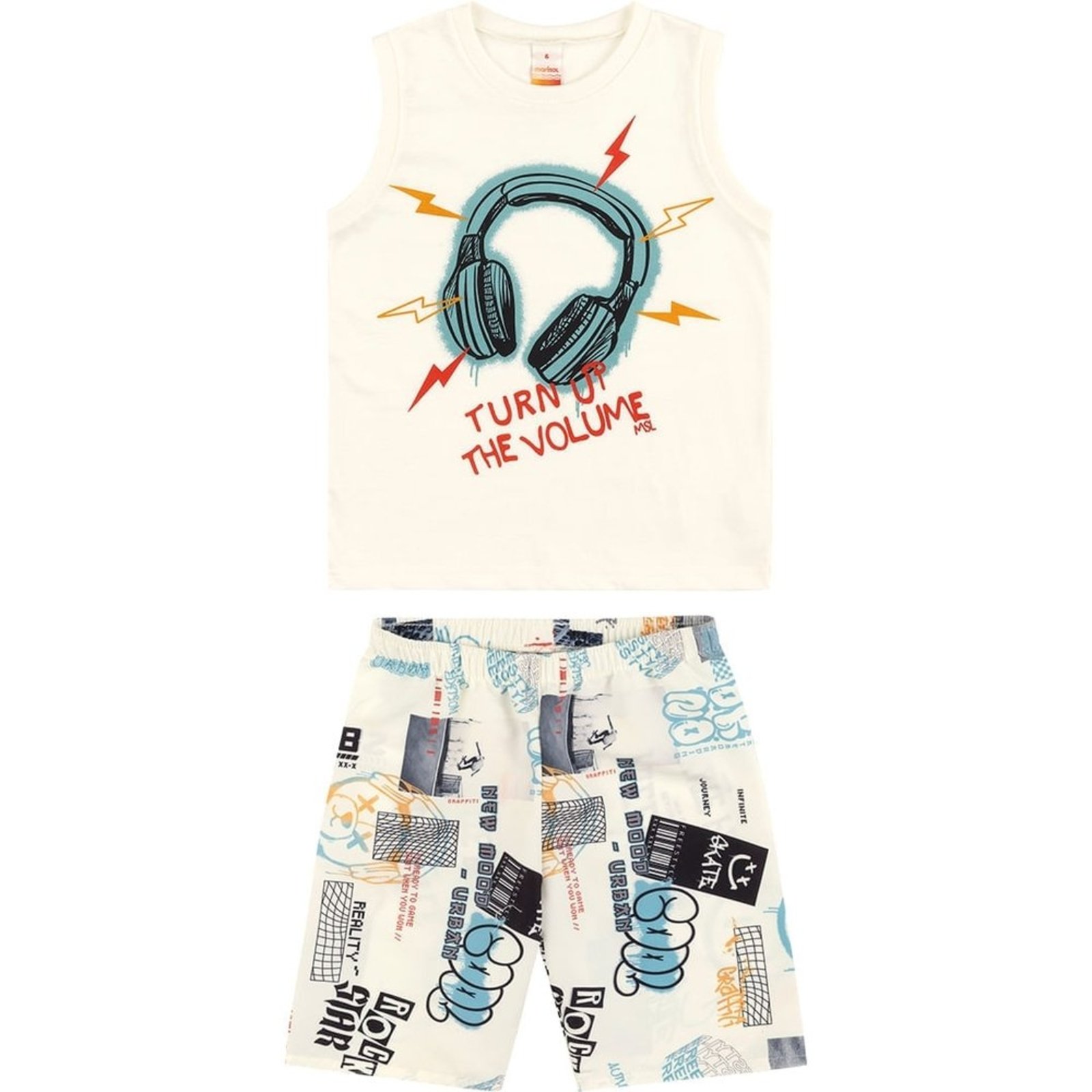 Infantil - Conjunto Curto Estampado Menino Marisol