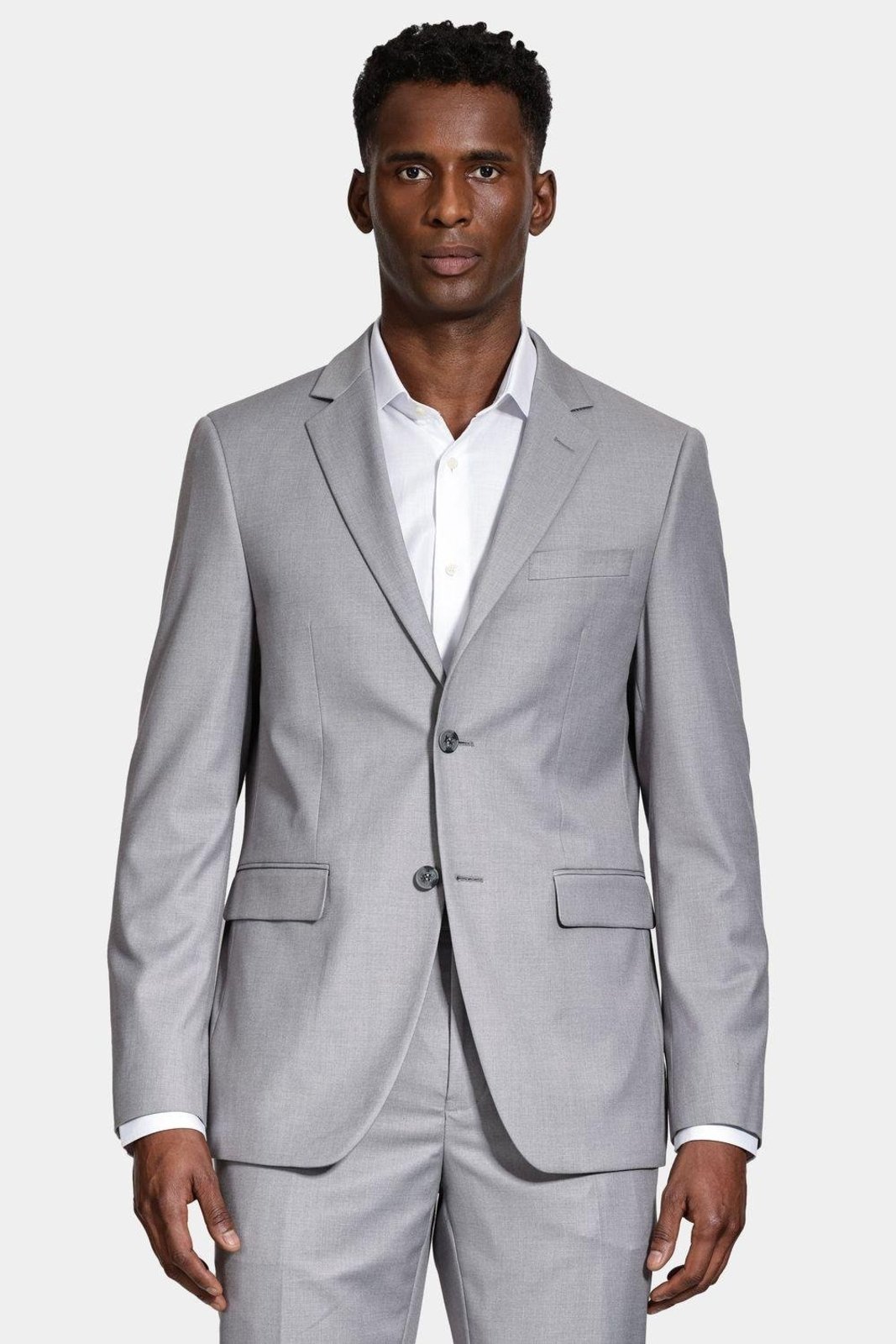 Costume Poliviscose Regular Cinza Claro