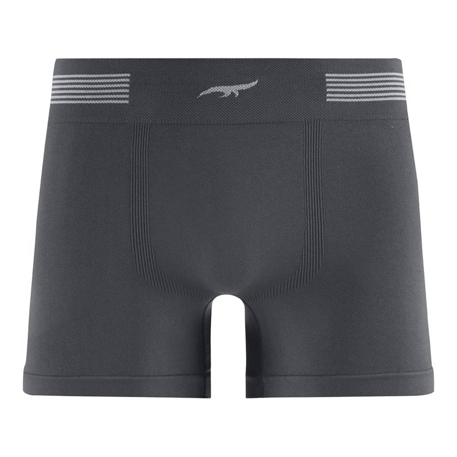 Cueca Boxer Listras Laterais sem Costura Cinza