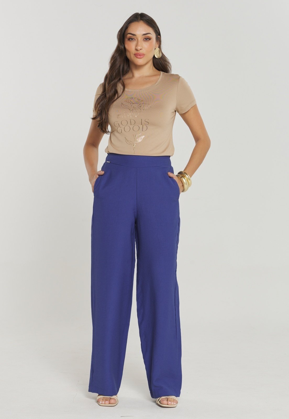 Calça Rudély Pantalona Azul