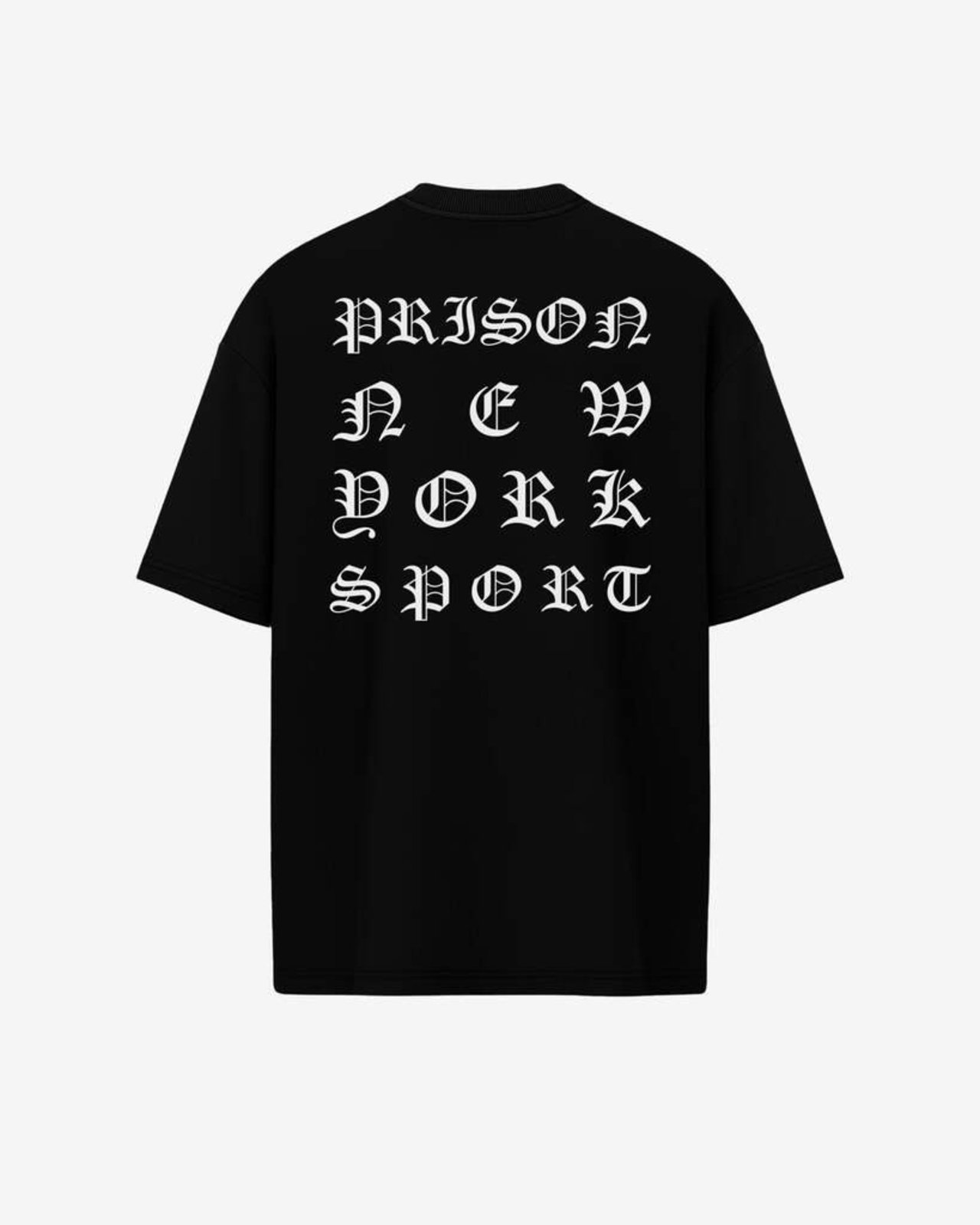 Camiseta Oversized Gothic Metal Prison Preta preto