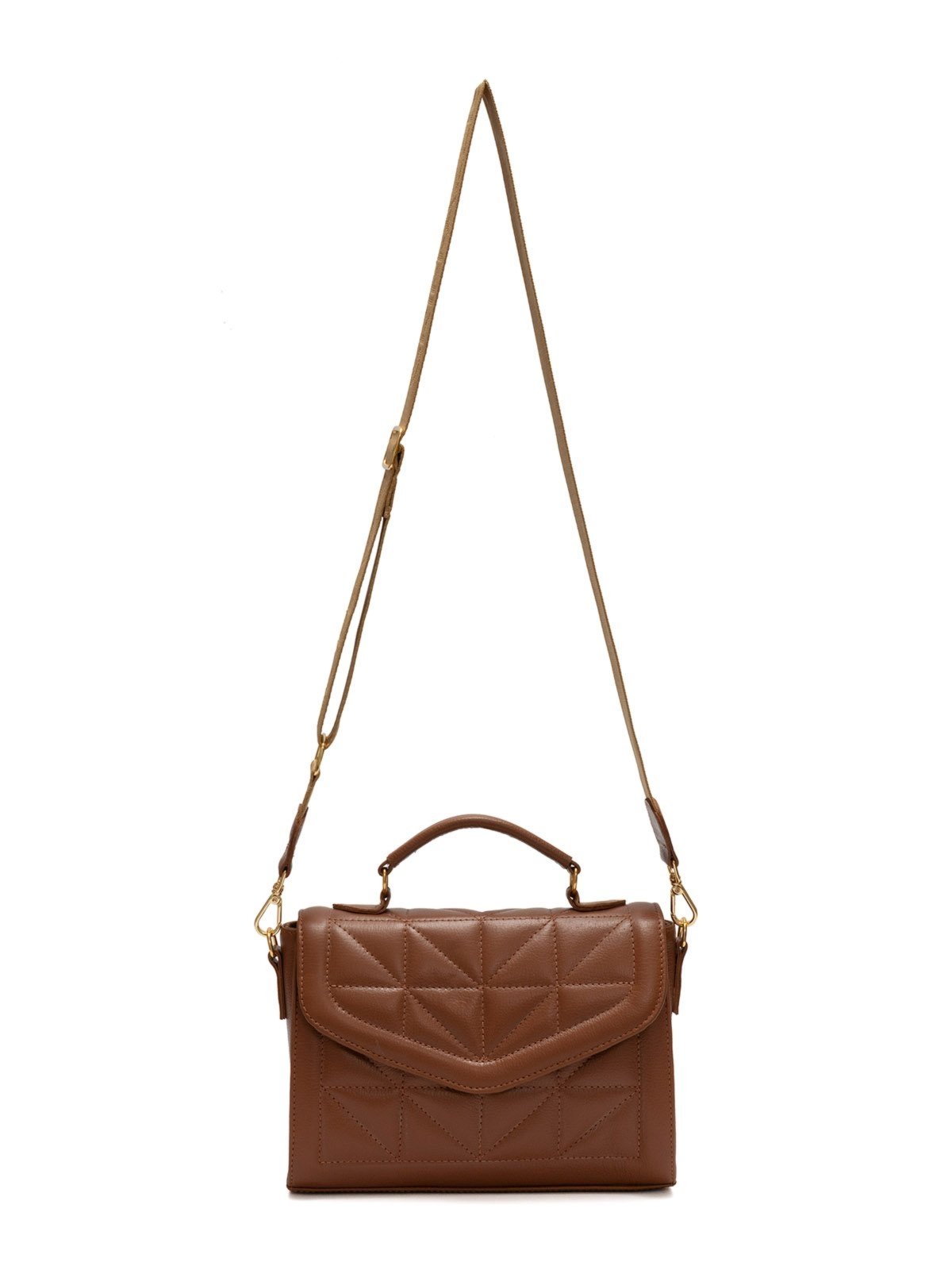 Bolsa de Couro Transversal Griffazzi Marrom